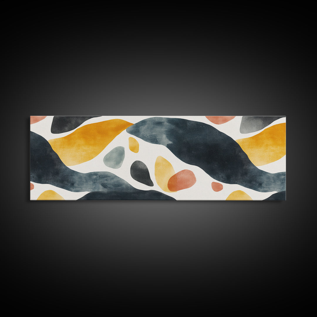 Cheetah Art Print - Animal Art - Framed Canvas Print - Animal Art - Unique Gift - Guy Gift - Panoramic Extra Wide Office Wall Art, Living Room Decor