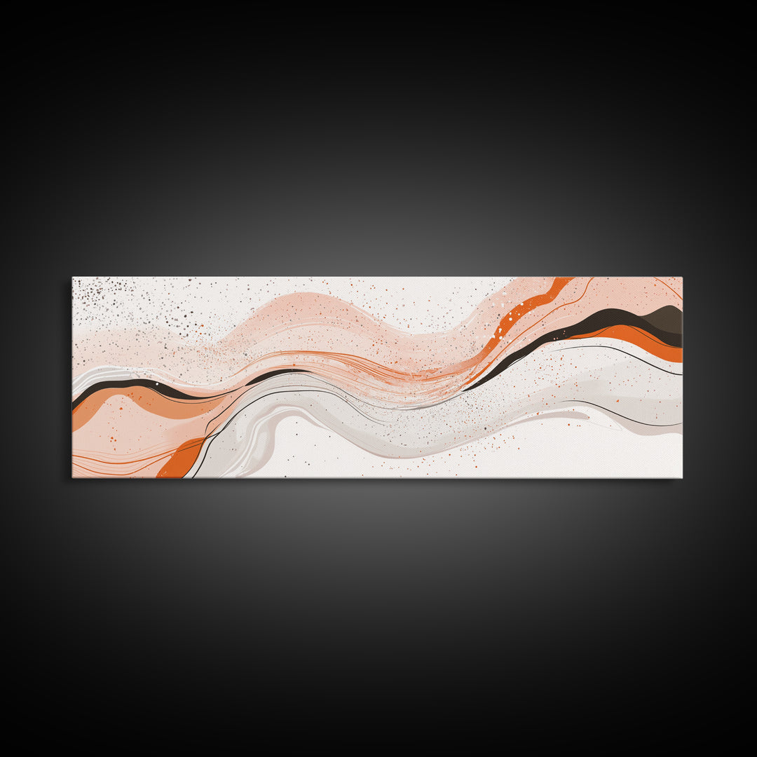 Beige, Black and Grey Swirl Art, Black & Beige Abstract Art Print, Tropical Wall Art, Abstract Wall Art, Living Room Wall Art / Home Decor