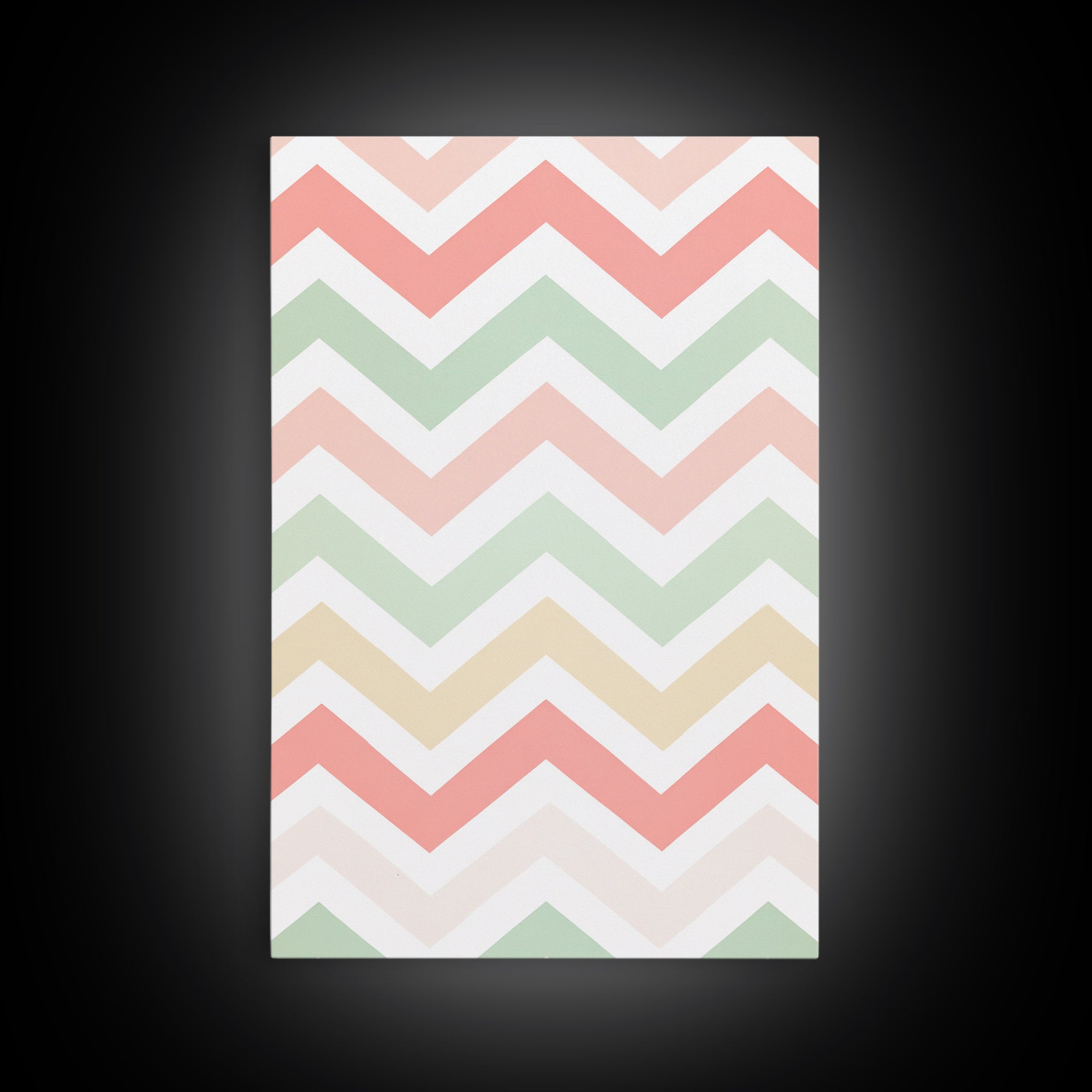 Chevron Zig Zag Pastel Wall Art, Geometric Wood Framed Wall Art, Decorative Wall Accent, Mosaic Wall Decor, Boho Art