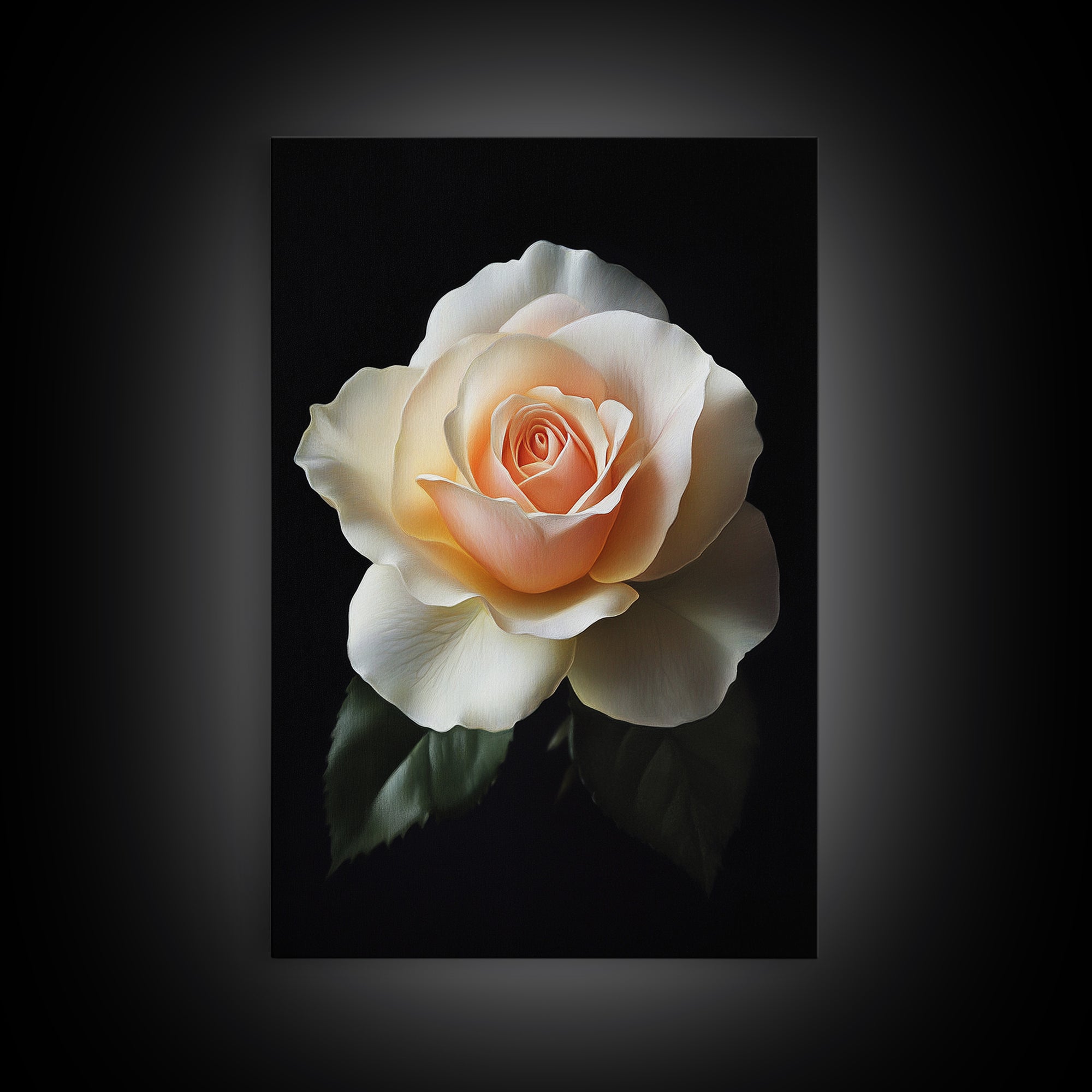 A white Rose Canvas Print, Floral Print, Floral Decor, Flower Painting, Rose Wall Art, Rose Painting, Cute Preppy Home Decor, French Country Art