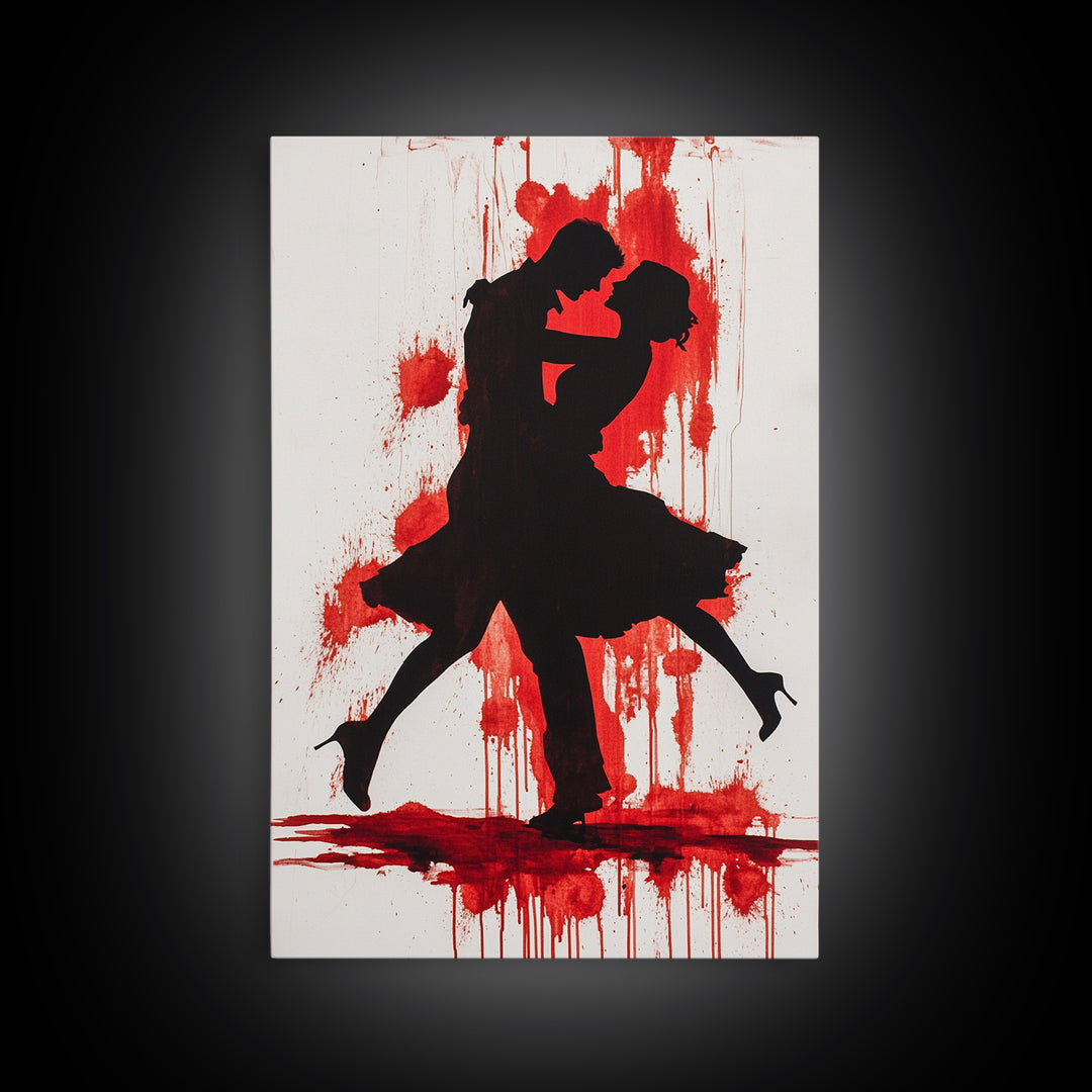 Couple Painting Print, Couple Dancing The Tango, Canvas Print, Wedding Decoration, Wedding Gift, Couple Art, Dancing Couple Art