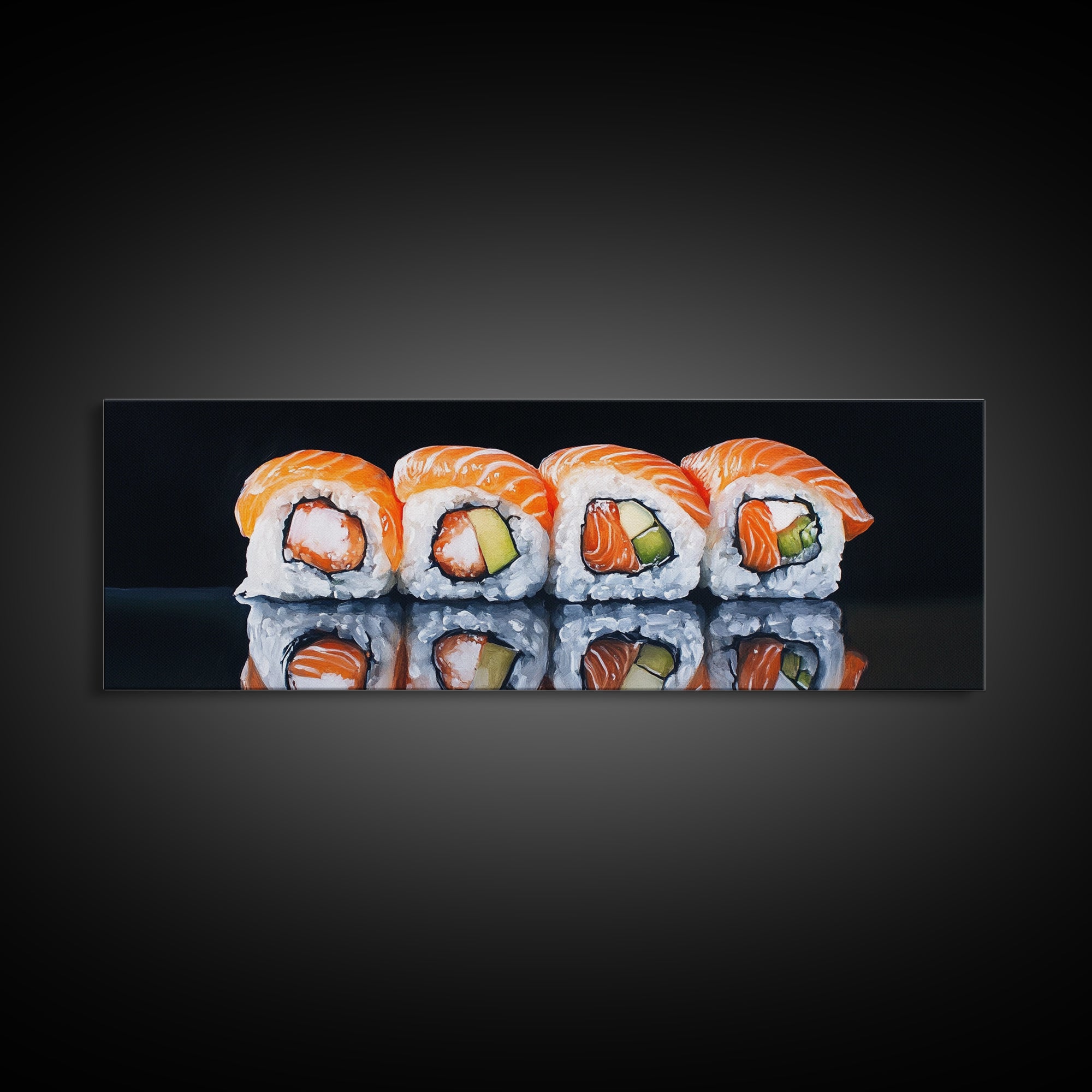 Kitchen Wall Art Home Decor, Dining Room Art, Painting of Sushi Canvas Print, Modern Art, Eclectic Kitchen Decor, Modern Kitchen