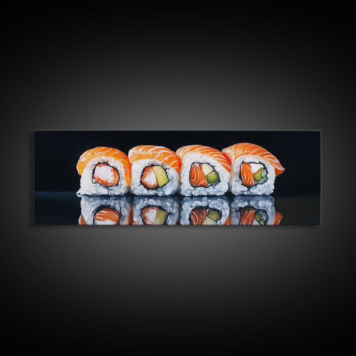 Kitchen Wall Art Home Decor, Dining Room Art, Painting of Sushi Canvas Print, Modern Art, Eclectic Kitchen Decor, Modern Kitchen