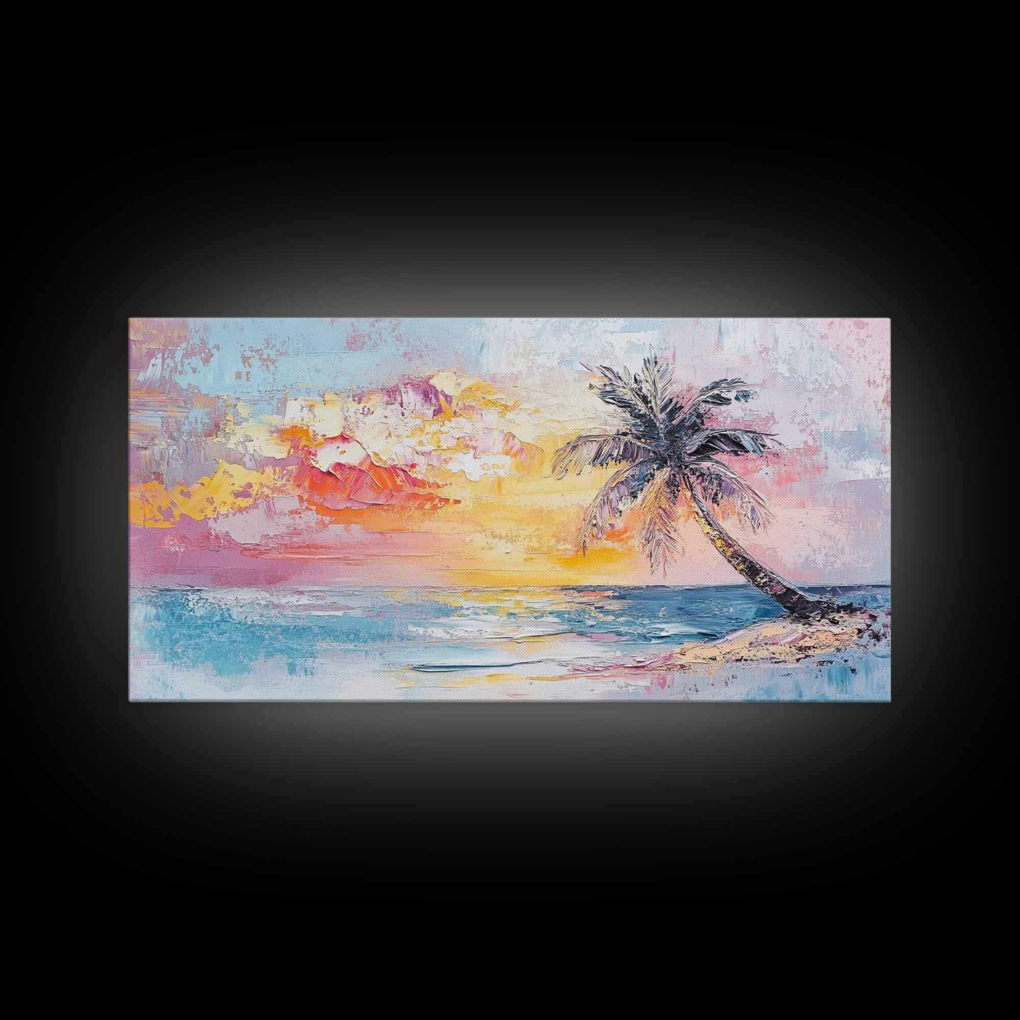 Nautical Seascapes Oil Painting Canvas Print, Nautical Landscape Painting, Beach house or Lake house art, Above Sofa Art, Sunset Painting