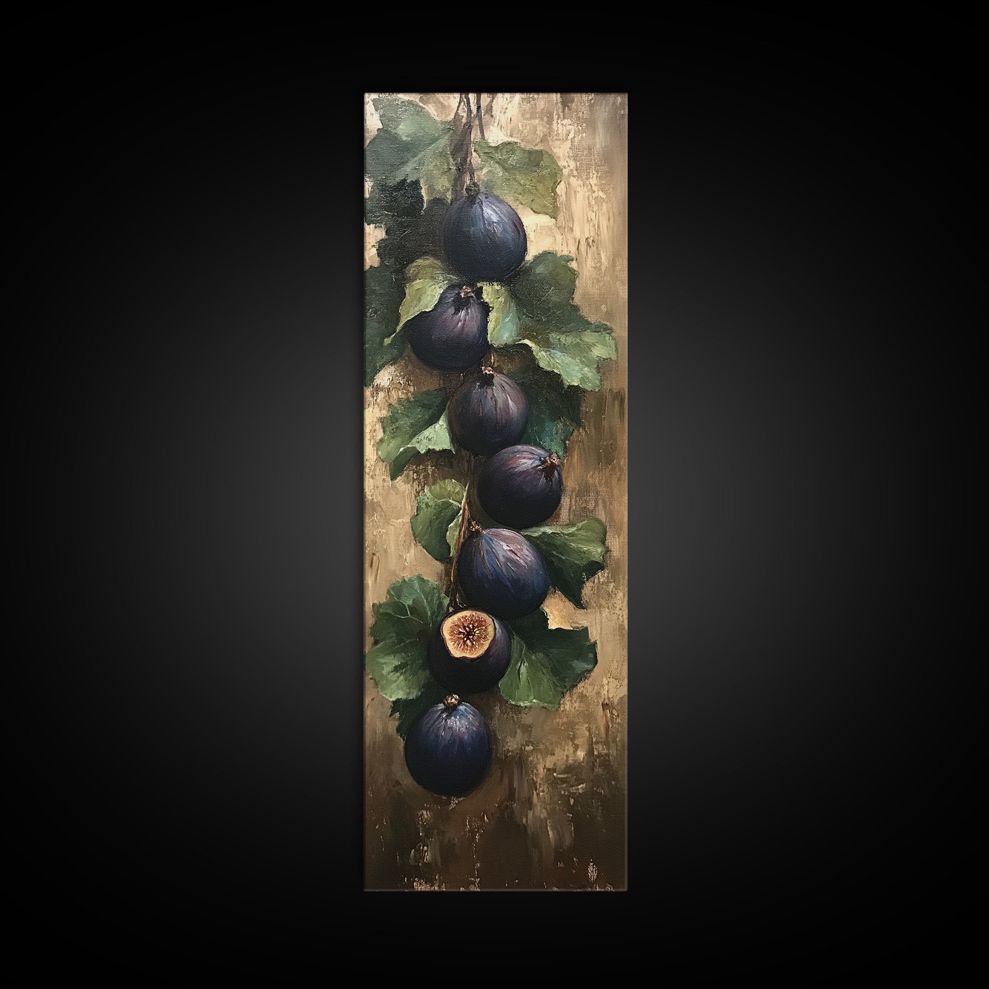 Canvas Print Fig Painting Still Life Rustic Kitchen Art Farmhouse Decor Botanical Print Food Review Wall Art