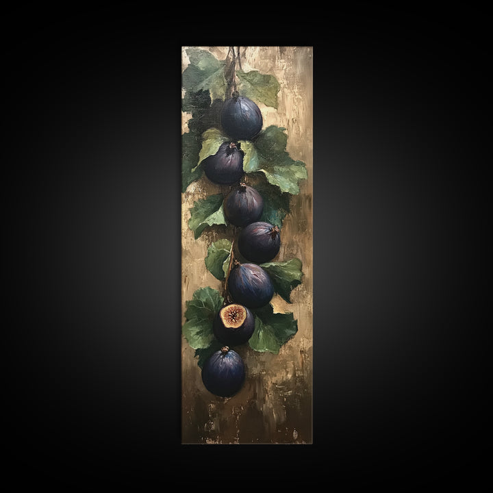 Canvas Print Fig Painting Still Life Rustic Kitchen Art Farmhouse Decor Botanical Print Food Review Wall Art