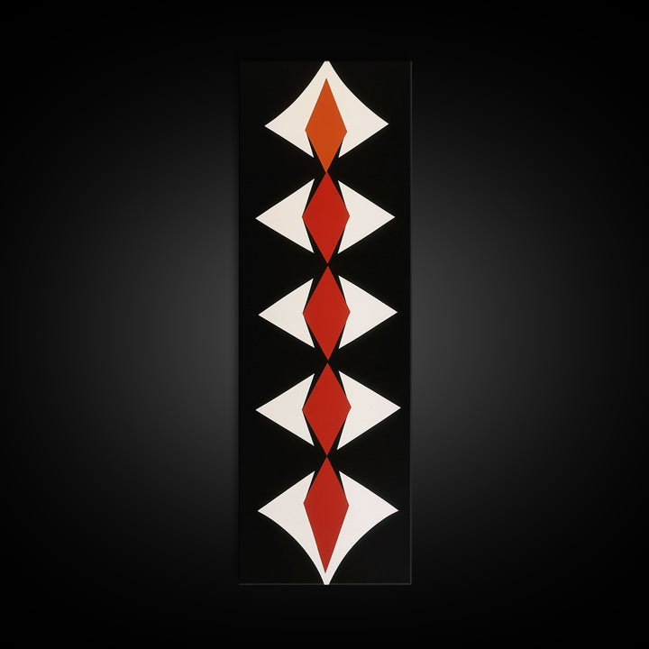 Canvas Print of Botanical Art with Blue and Green Wall Art Theme, Boho Art, Minimalist Decor, Tall Narrow Art, Above Bed Wall Art, Living Room Art, Skinny Wall Art