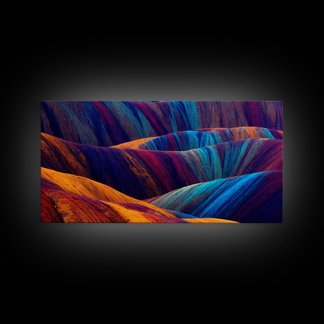Beautiful Geological art, Geology, Colorful stone formations, ready to hang canvas print wall art, framed canvas wall art, mancave wall art