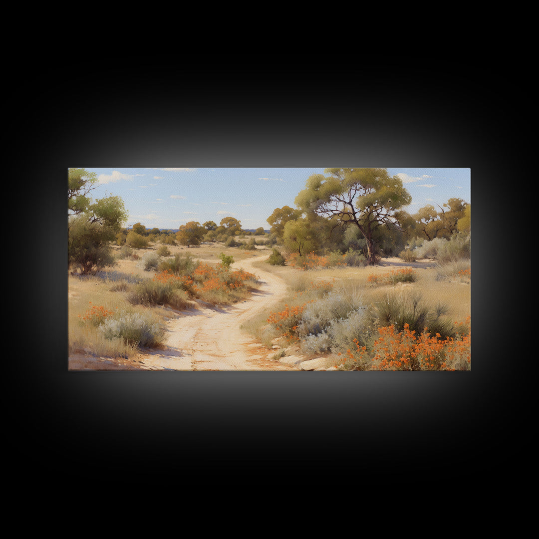 Landscape Oil Painting Canvas Print, West Texas Wall Art, West Texas Prairies, Made in Texas, Texan Art