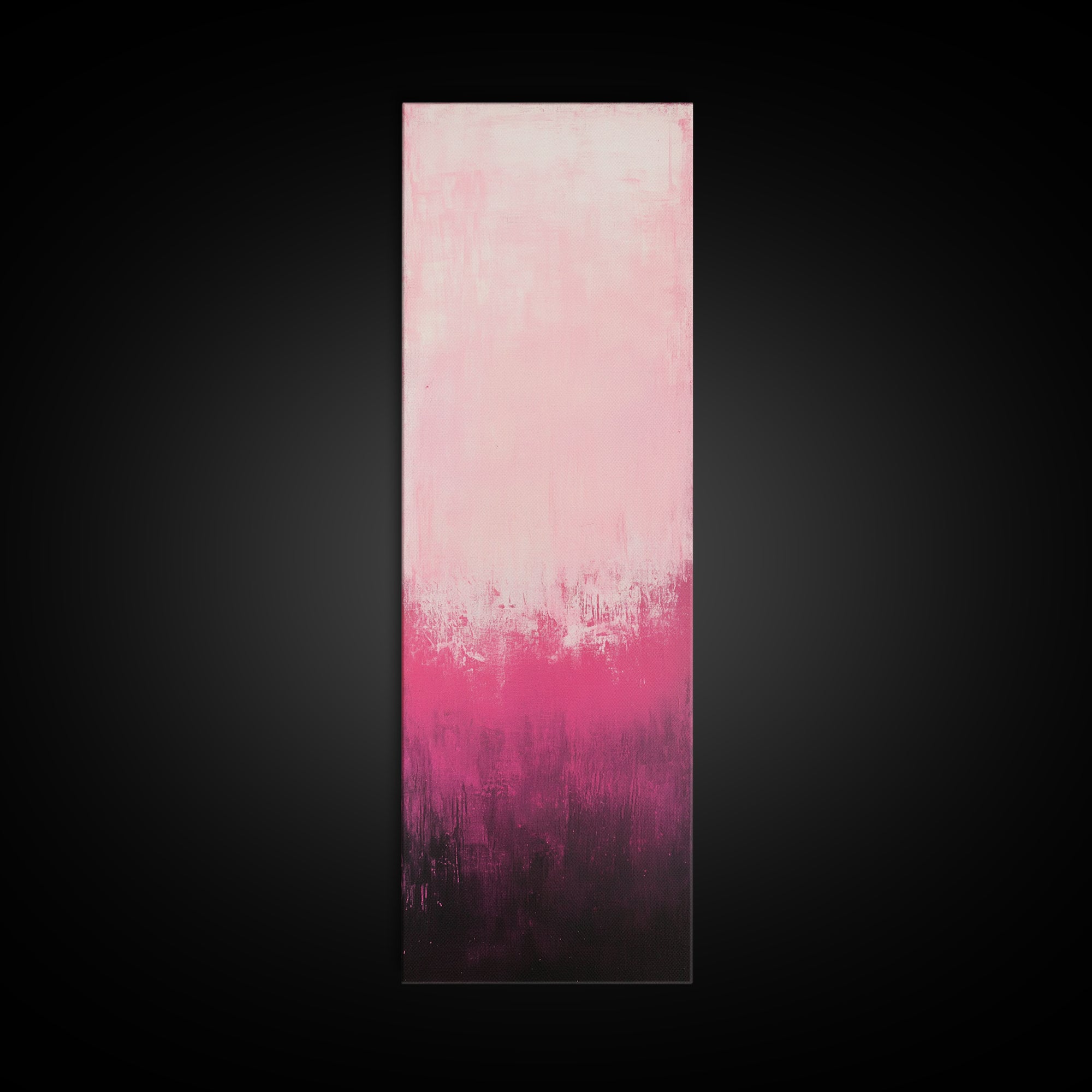 Gradient Pink Ombre Framed Canvas Print Light Pink Abstract Wall Art Bedroom or Living Room Coastal Cowgirl Aesthetic