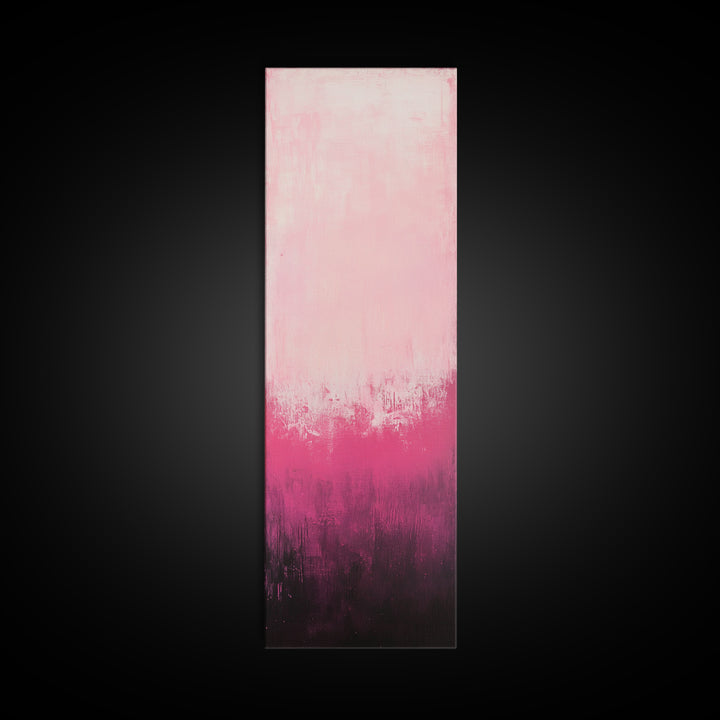 Gradient Pink Ombre Framed Canvas Print Light Pink Abstract Wall Art Bedroom or Living Room Coastal Cowgirl Aesthetic