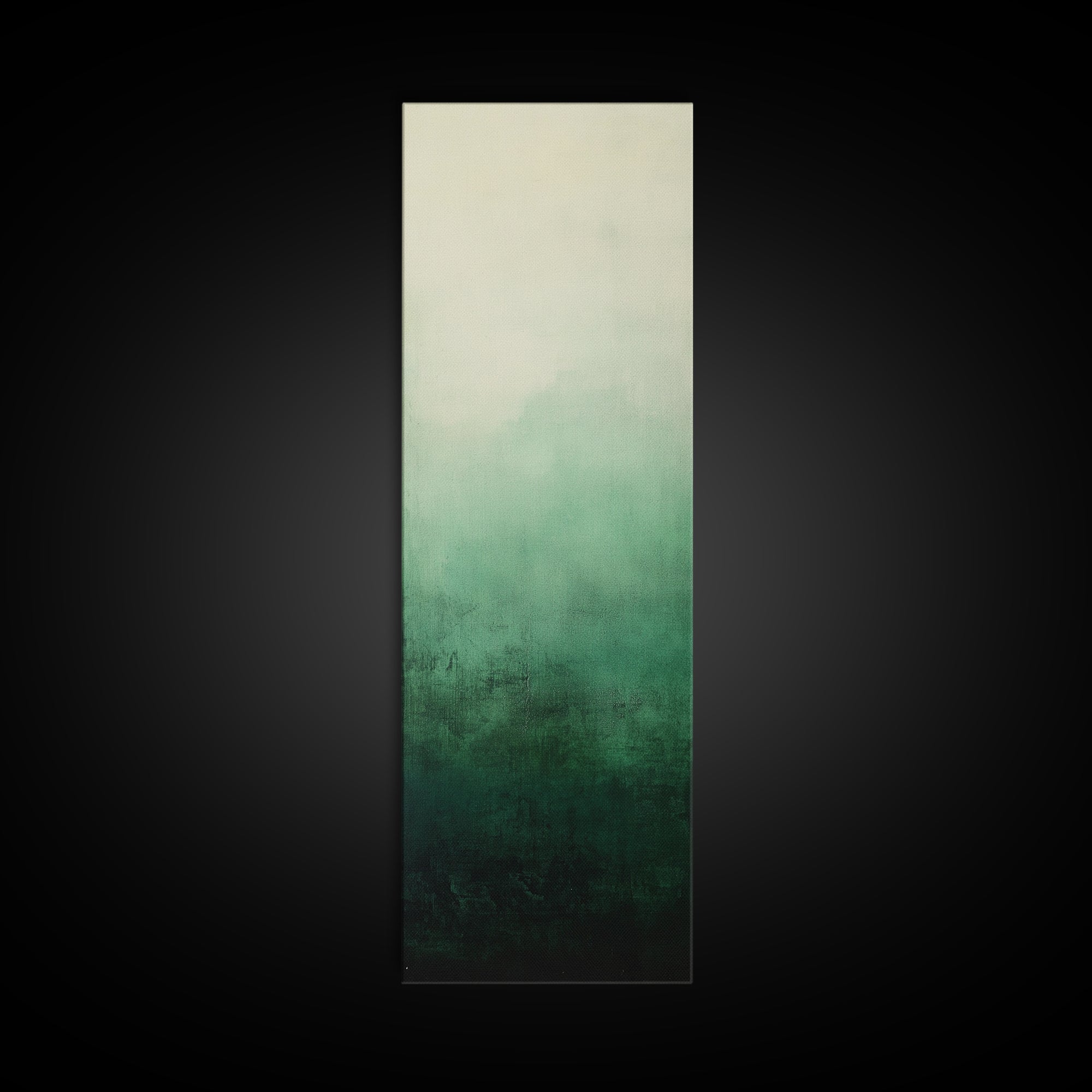 Sage Green Ombre Framed Canvas Print Minimalist Abstract Art Vertical Wall Decor Modern Green Wall Art Bedroom Accent Piece