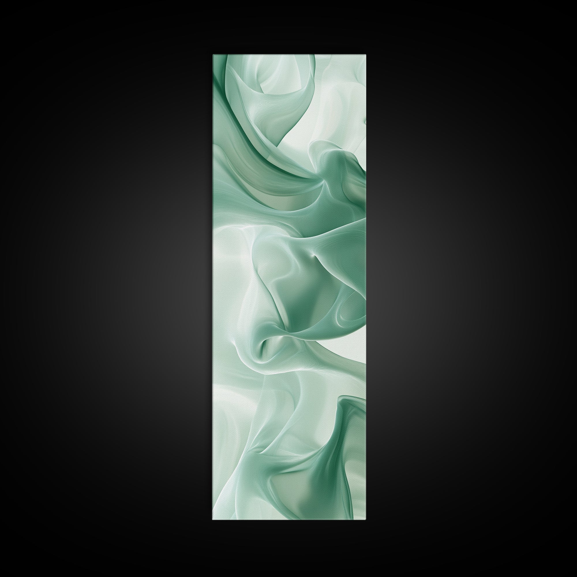 Abstract Green Canvas Print, Botanical Wall Art, Whimsical Minimalist Sage Artwork, Moody Decor for Bedroom or Guest Room, Gift Idea