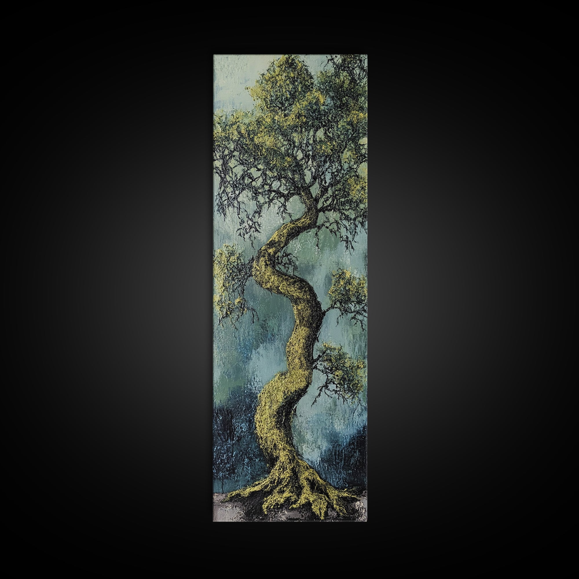 Oak Tree Art, Canvas Print, moody art, botanical prints, farmhouse art, vertical wall art, rustic art, extra wide art, above bed wall art
