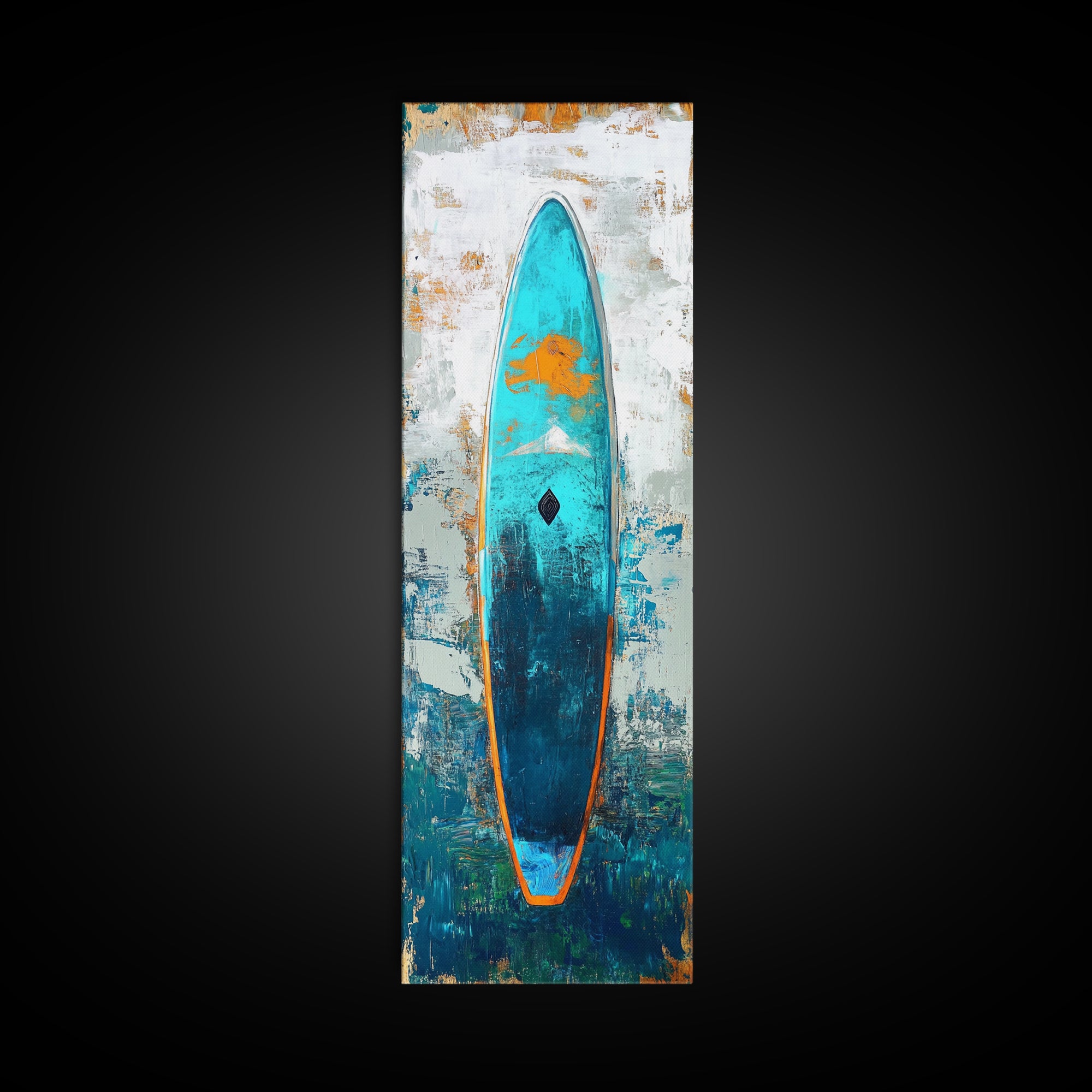 Ocean Paddle, nautical painting, coastal decor, framed canvas print, seascape painting, above bed wall art, rustic art, surf wall art
