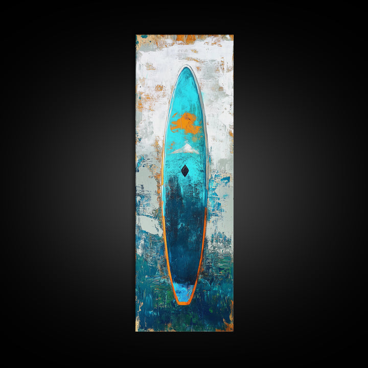 Ocean Paddle, nautical painting, coastal decor, framed canvas print, seascape painting, above bed wall art, rustic art, surf wall art
