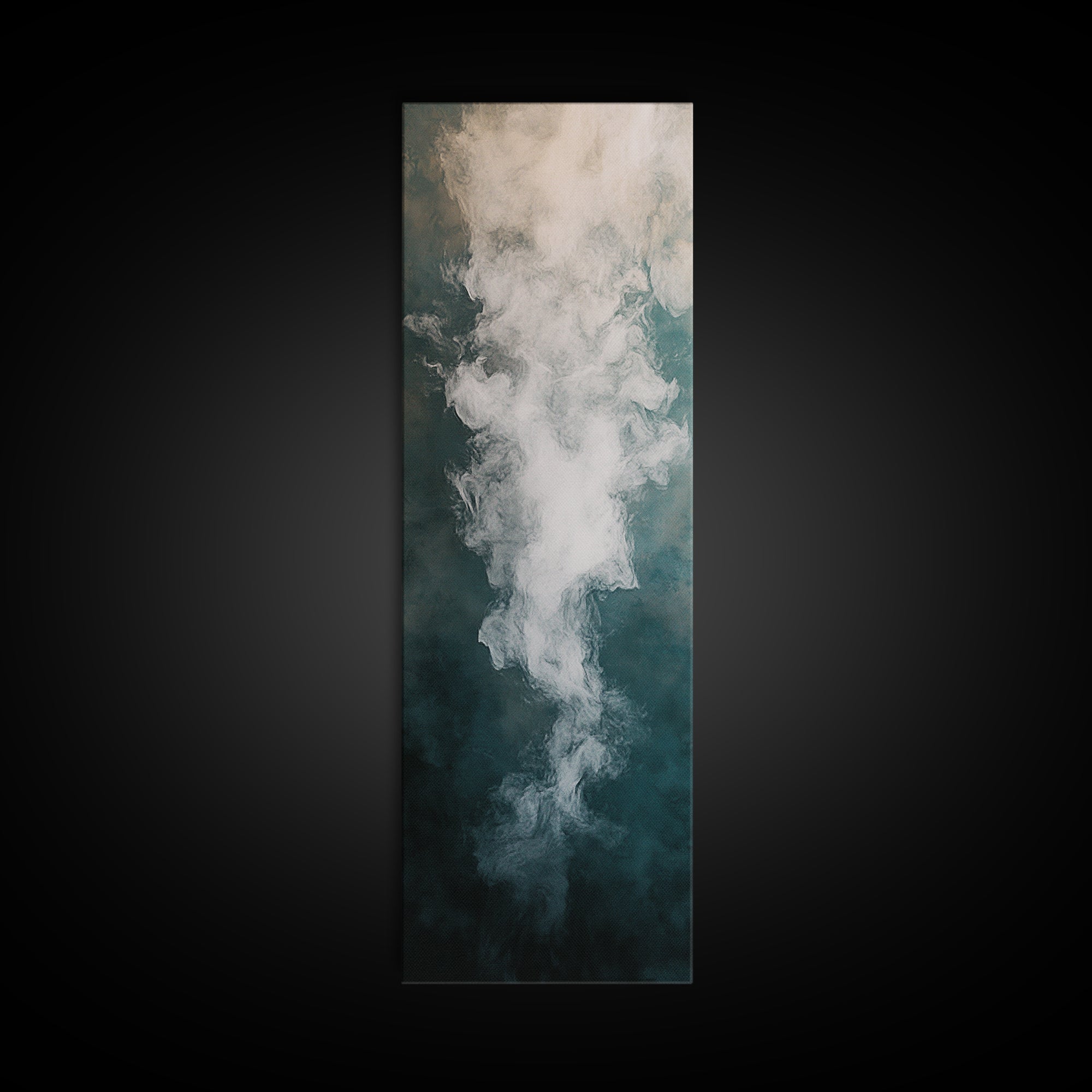 Abstract Smoke Art, Moody Wall Art, Wabi Sabi Art, Minimalist Painting, Dark Romance Painting, Framed Canvas Print, Vertical Art