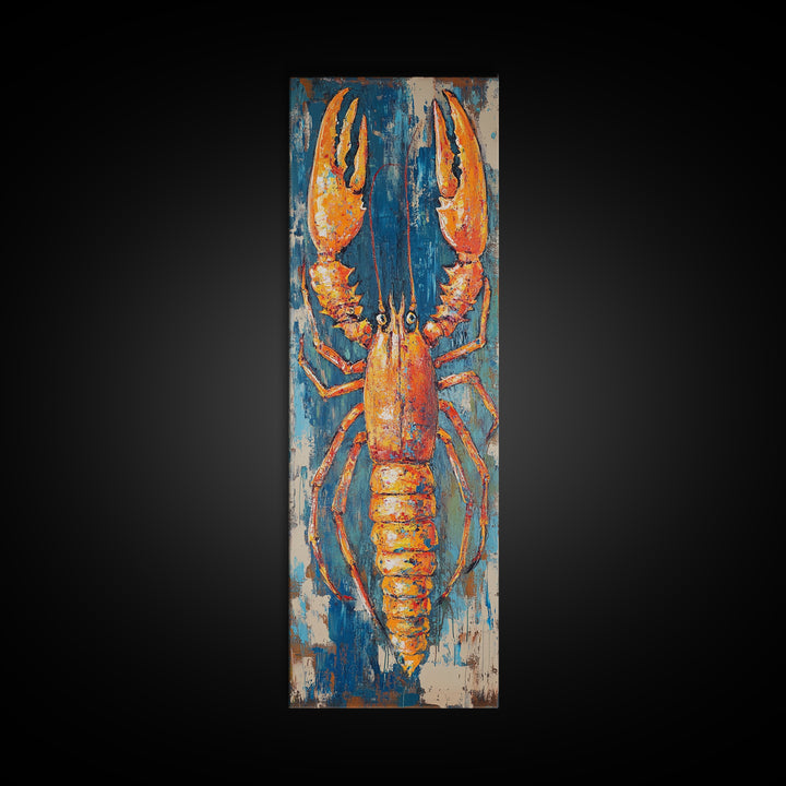 Lobster Painting, Coastal Wall Art, Nautical Decor, Seafood Art, Framed  Print, Rustic Wall Art, Farmhouse Art, Kitchen Wall Art