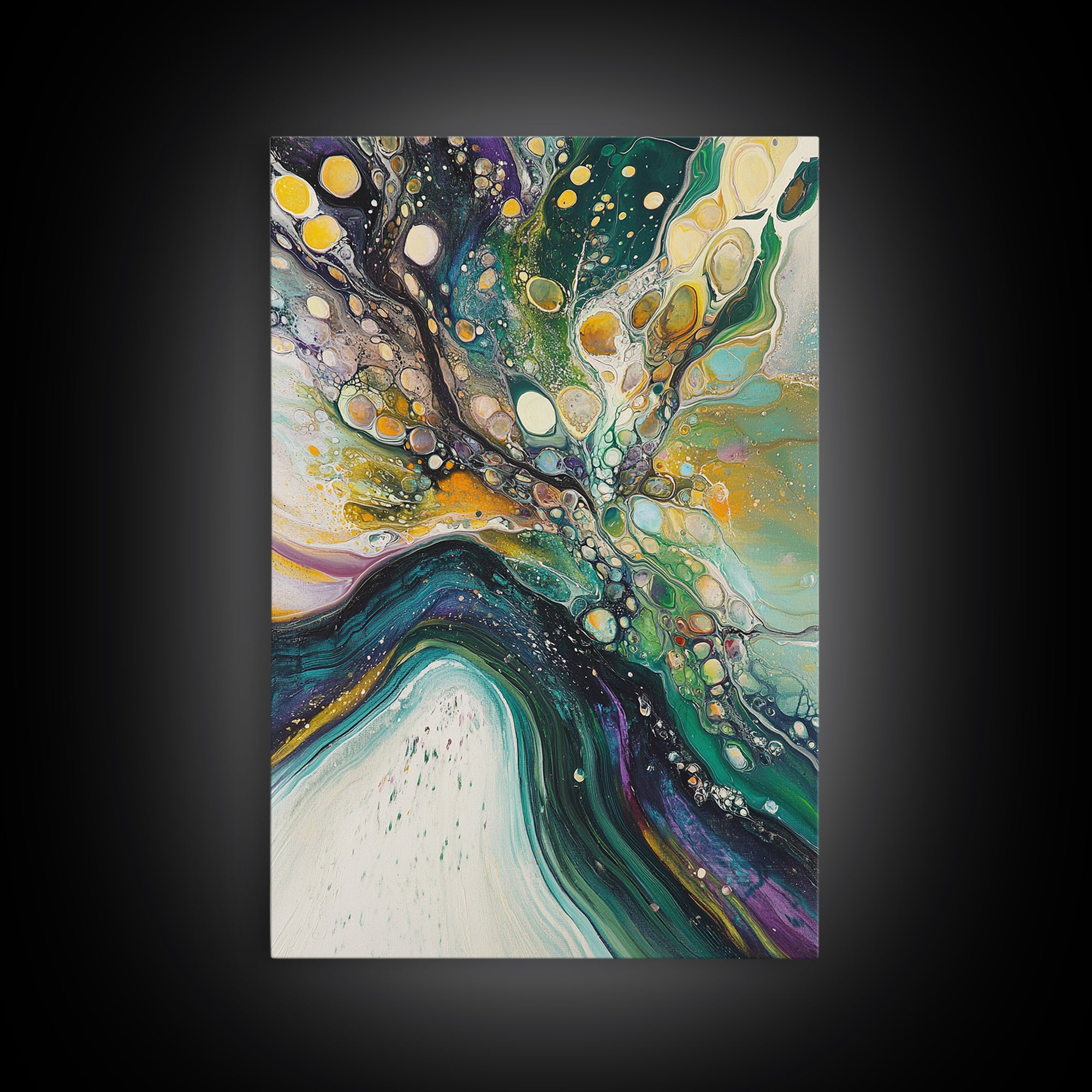 Abstract Swirling Colors Canvas Print Modern Fluid Art, Boho Home Decor, Living Room Accent, Unique Gift, Office Wall Art