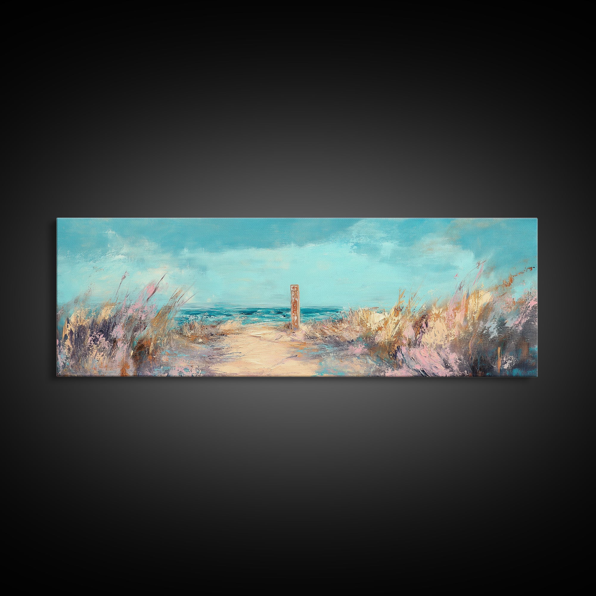 Ocean Breeze, Seaside Escape, Coastal Painting, Framed Canvas Print, Beach Wall Art, Home Decor, Modern Art, Bedroom Decor