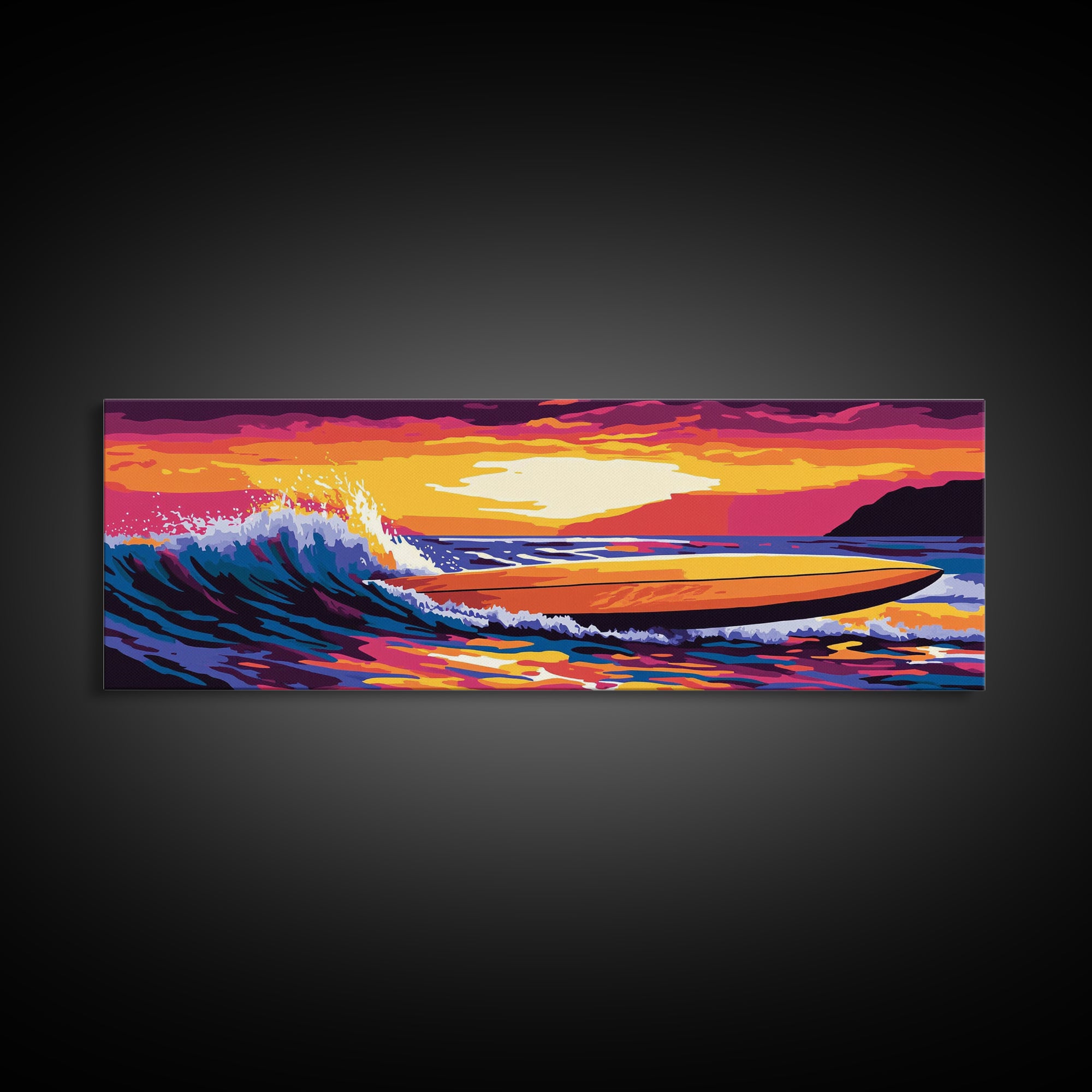 Ocean Adventure, Speedboat Waves, Adrenaline Art, Framed Canvas Print, Nautical Wall Decor, Sports Enthusiast Gift, Living Room Artwork