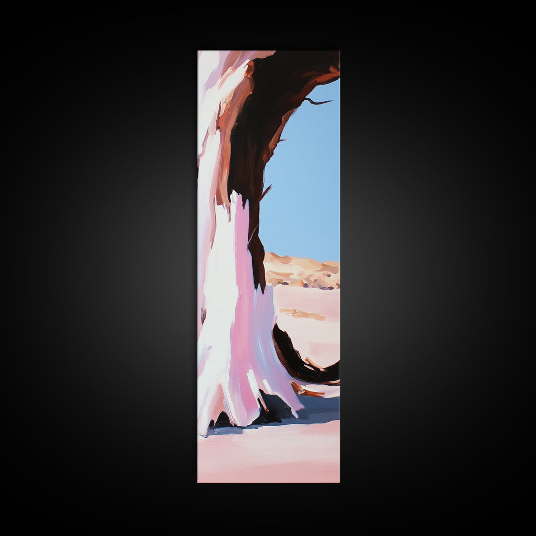 Desert Arch, Pink Sand, Minimalist Landscape, Framed Canvas Print, Boho Wall Art, Southwest Decor, Living Room Art, Nature Inspired