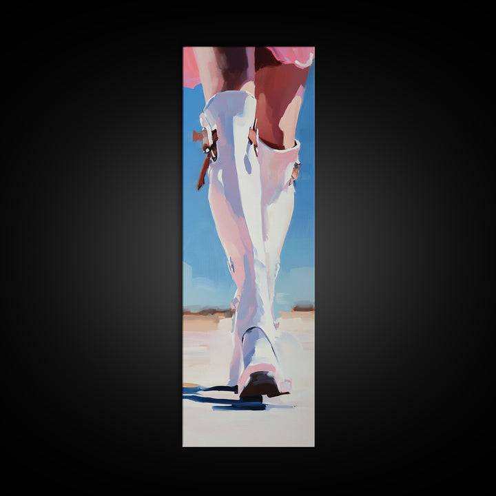 Cowgirl Portrait, Western Elegance, Feminine Art, Canvas Print, Fashion Wall Art, Chic Decor, Stylish Home Accent, Bedroom Aesthetic