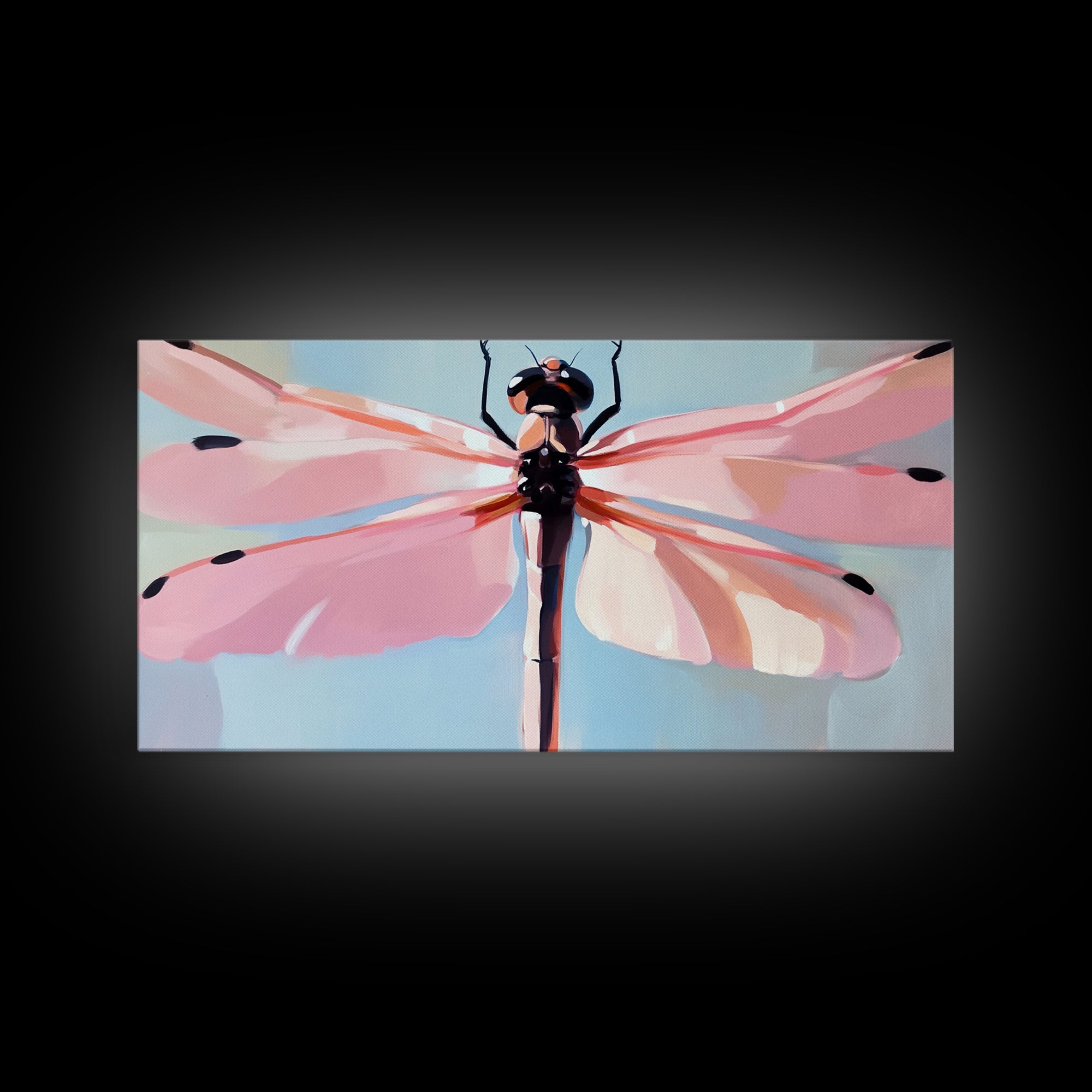 Dragonfly Art, Nature Wall Decor, Boho Insect Artwork, Minimalist Dragonfly Print, Botanical Aesthetic, Modern Canvas Print
