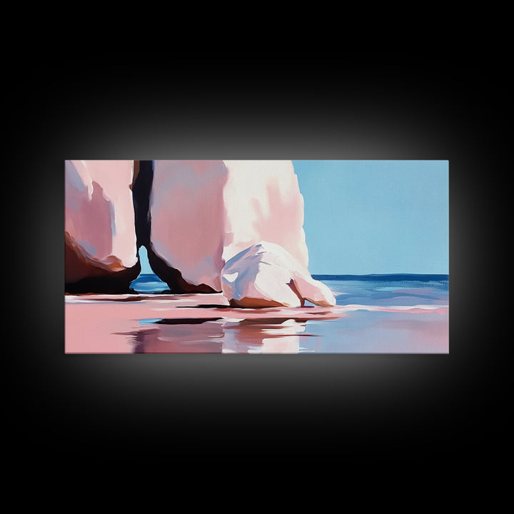 Archway Rocks, Coastal Beauty, Canvas Print, Minimalist Seascape, Natural Landscape, Large Wall Art, Ocean Home Decor, Living Room