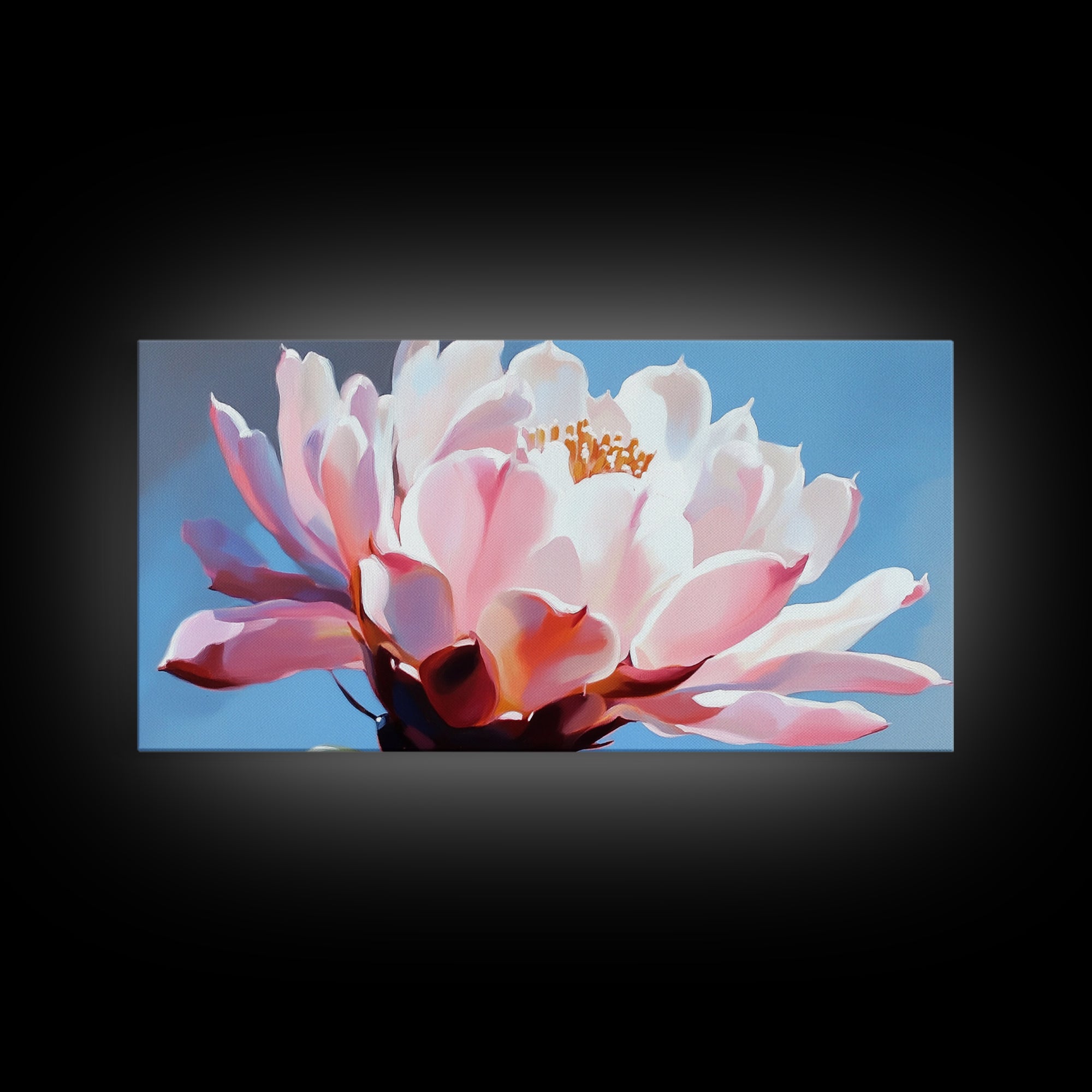 Blooming Cactus, Floral Wall Art, Desert Aesthetic, Boho Nature Decor, Soft Pink Botanical, Succulent Art, Canvas Print, Kitchen Decor