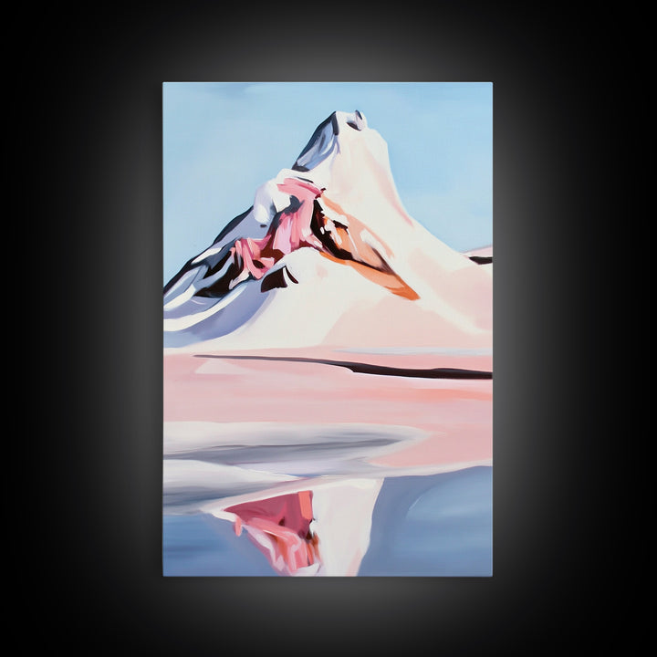 Cherry Blossom Painting, Pink Floral Art, Nature Wall Decor, Framed Canvas Print, Spring Aesthetic, Bedroom Wall Art, Romantic Floral