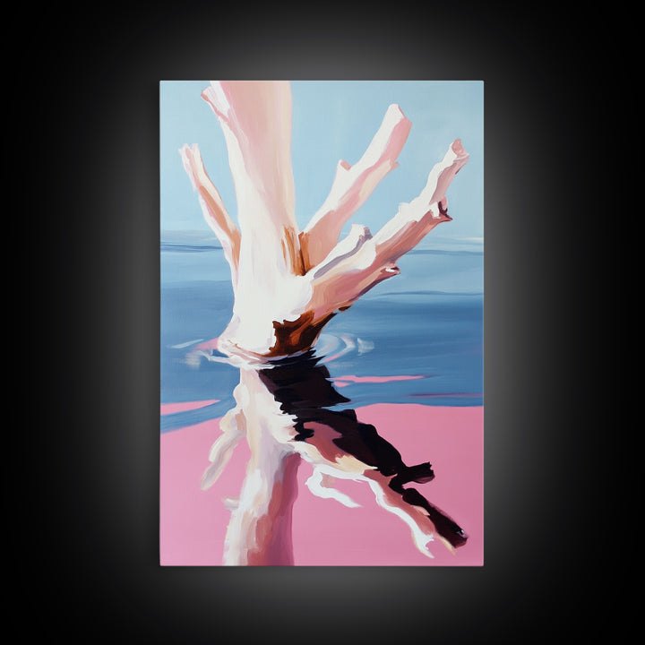 Abstract, Ocean Reflection, Coastal Art, Canvas Print, Modern Beach Wall Art, Minimalist Decor, Water Painting, Living Room Wall Art