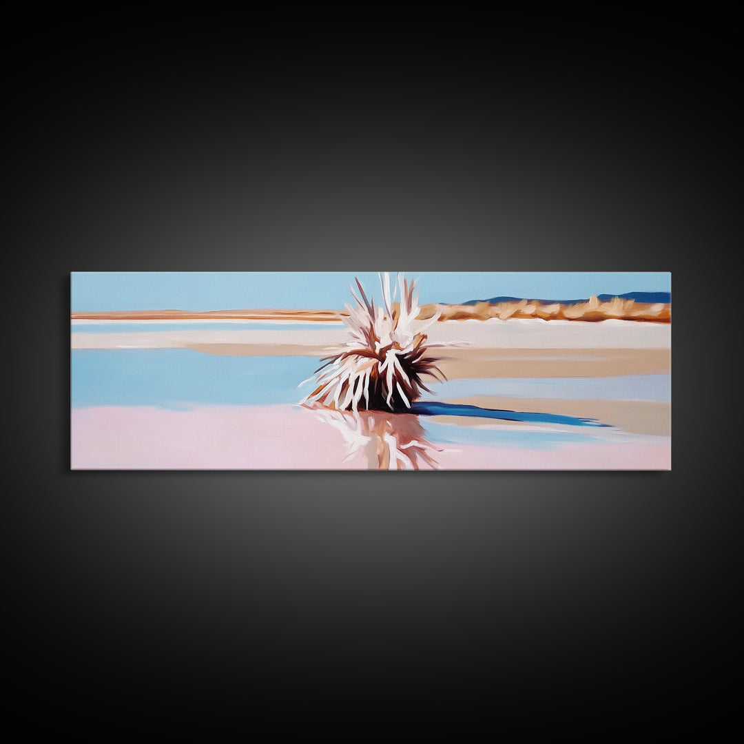 Desert Plant, southwestern wall art, arid landscape print, nature-inspired home decor, framed canvas print, boho aesthetic