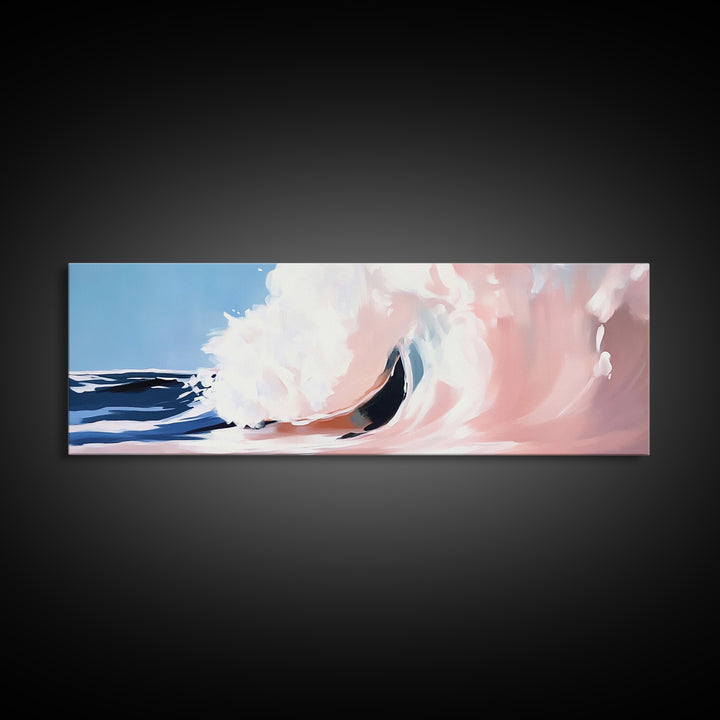 Rolling Wave, Ocean Motion, Coastal Energy, Surf Aesthetic, Canvas Print, Modern Beach Art, Living Room Wall Art, Nautical Decor