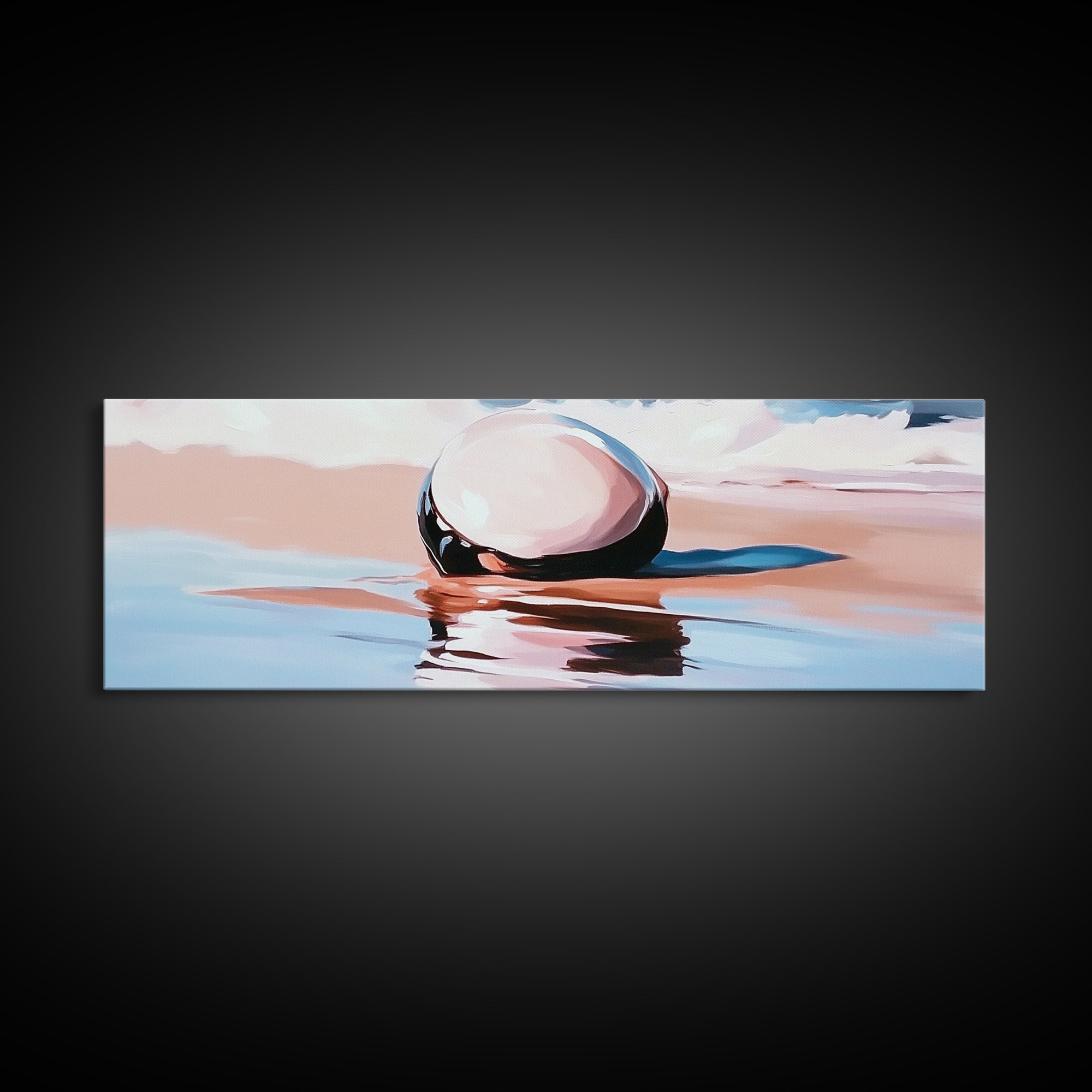 Ocean Reflection, Beach Art, Coastal Decor, Canvas Print, Minimalist Wall Art, Modern Seascape, Nautical Art, Bedroom Wall Art