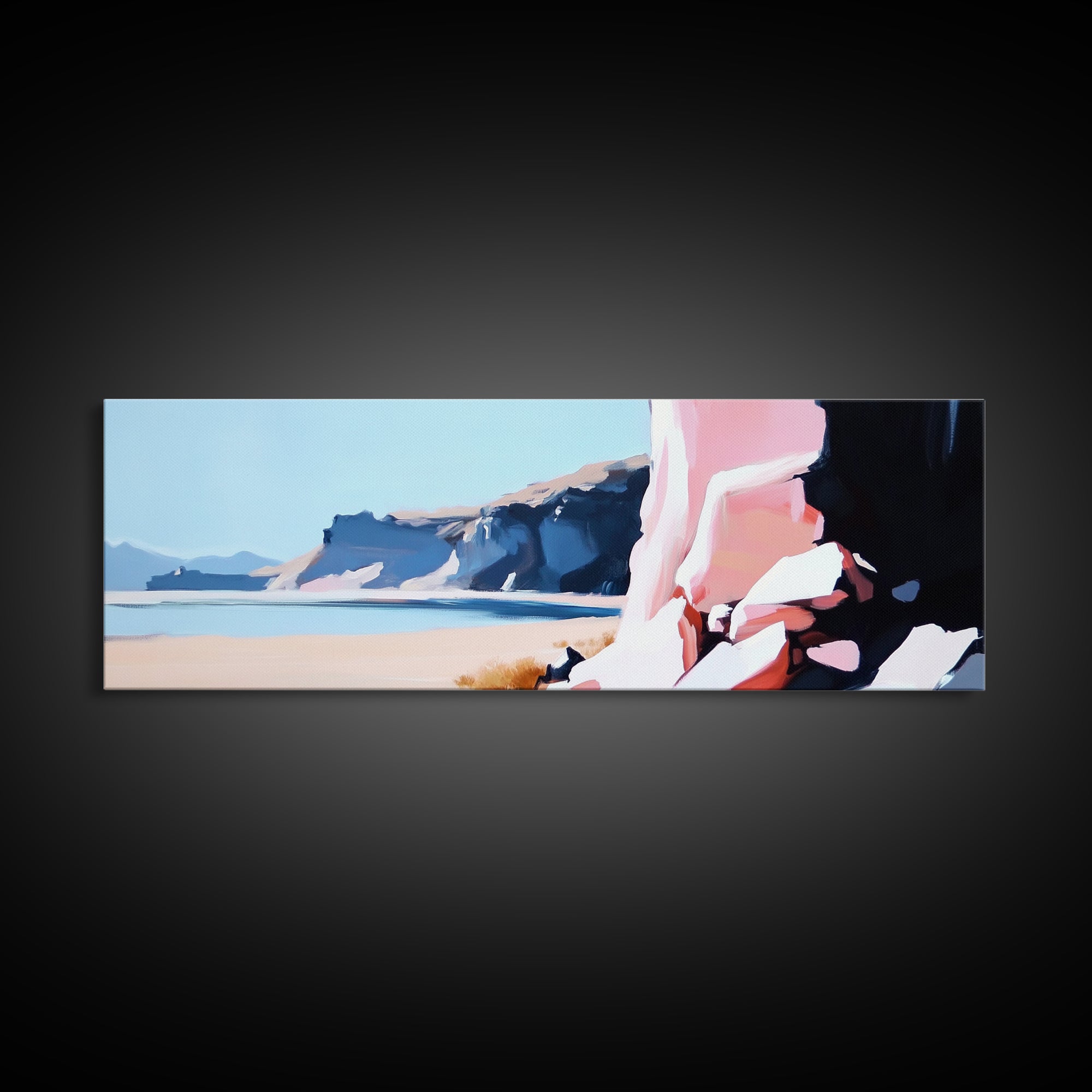 Canyon Cliffs, Desert Landscape, Southwestern Wall Decor, Canvas Print, Boho Aesthetic, Warm Earth Tones, Rustic Home Decor