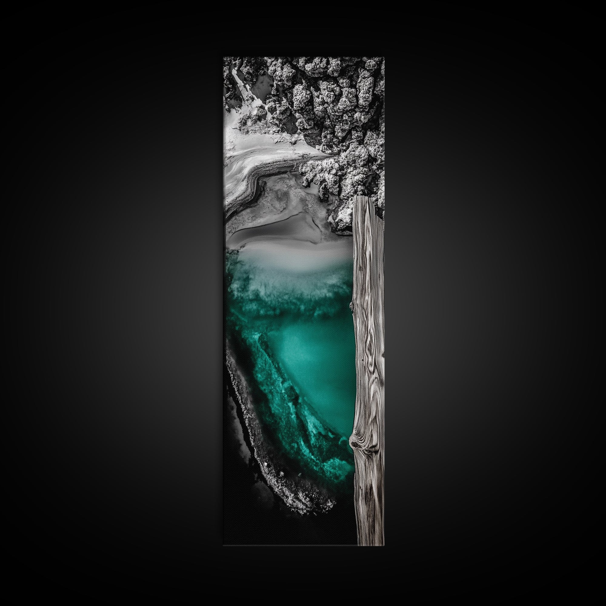 Abstract Landscape, Nature Wall Art, Modern Home Decor, Canvas Print, Blue Green Painting, Living Room Artwork, Large Wall Art