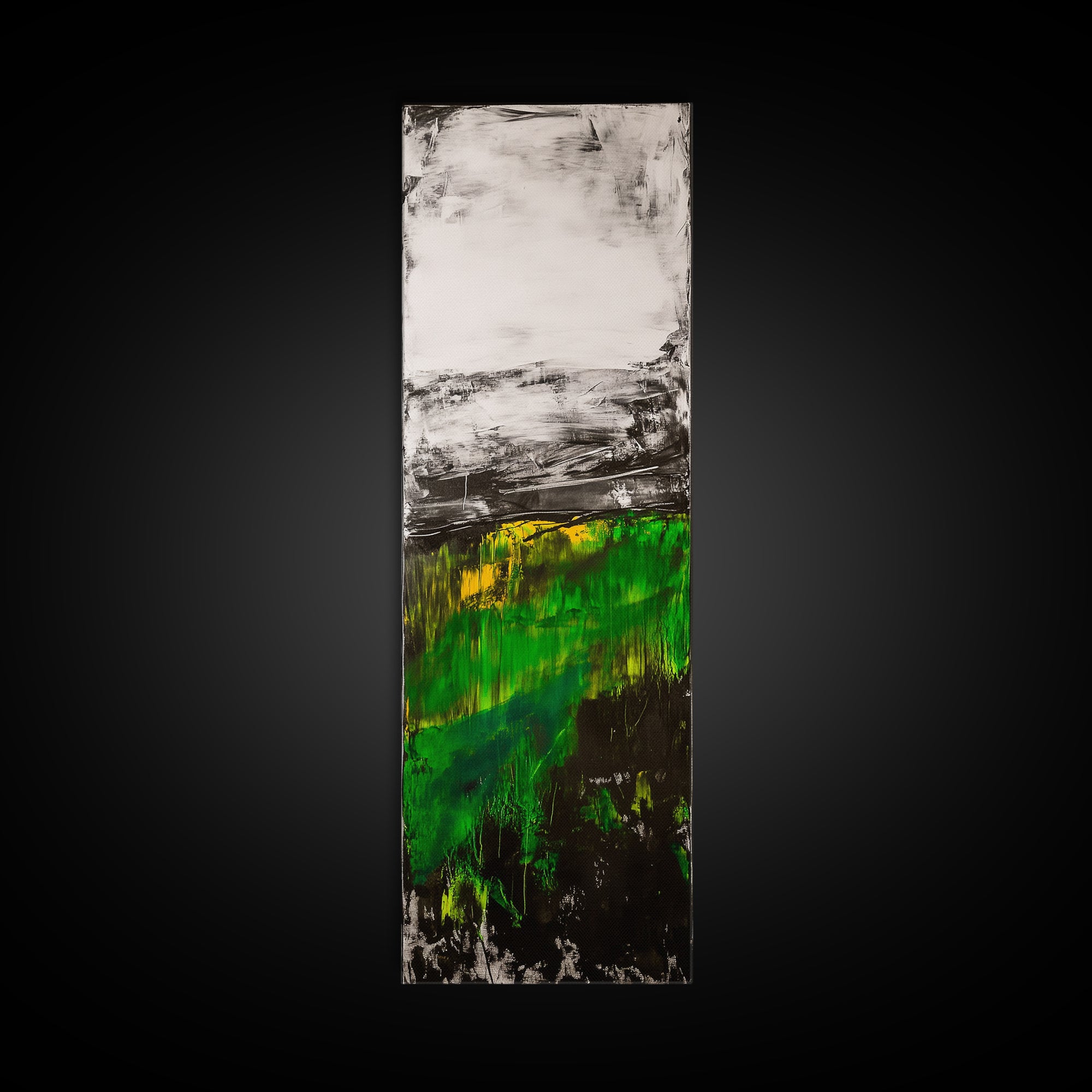 Abstract Meadow, Green Fields, Contemporary Landscape, Nature Inspired Art, Textured Painting, Rustic Wall Decor, Canvas Print