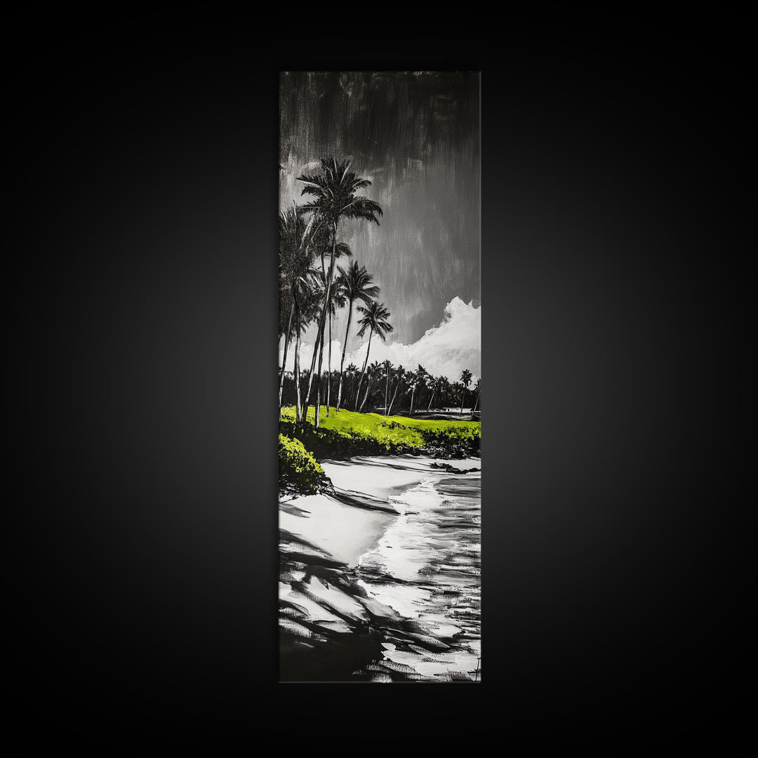 Beach Shore, Serene Seascape, Tranquil Ocean Art, Canvas Print, Coastal Wall Decor, Living Room Art, Soothing Home Decor