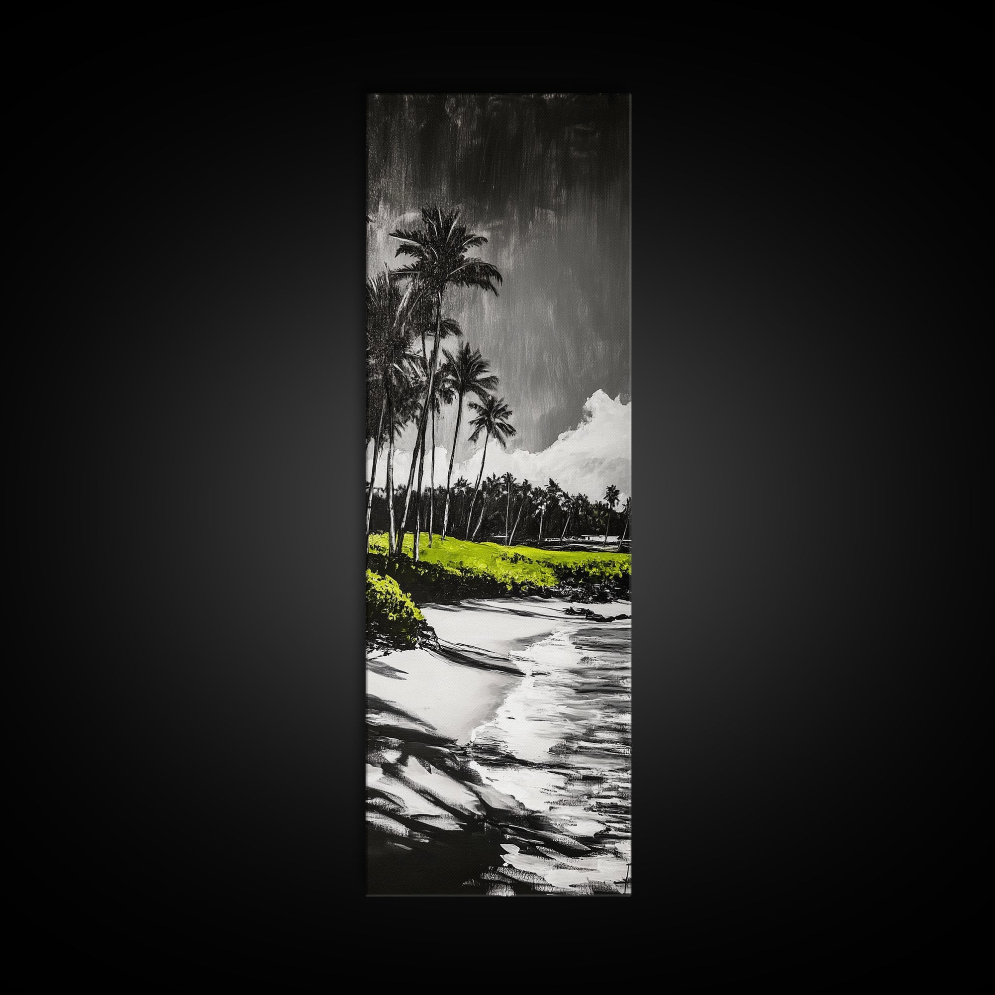 Beach Shore, Serene Seascape, Tranquil Ocean Art, Canvas Print, Coastal Wall Decor, Living Room Art, Soothing Home Decor