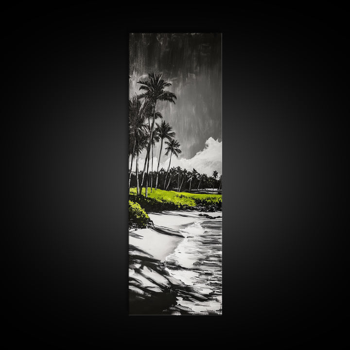 Beach Shore, Serene Seascape, Tranquil Ocean Art, Canvas Print, Coastal Wall Decor, Living Room Art, Soothing Home Decor