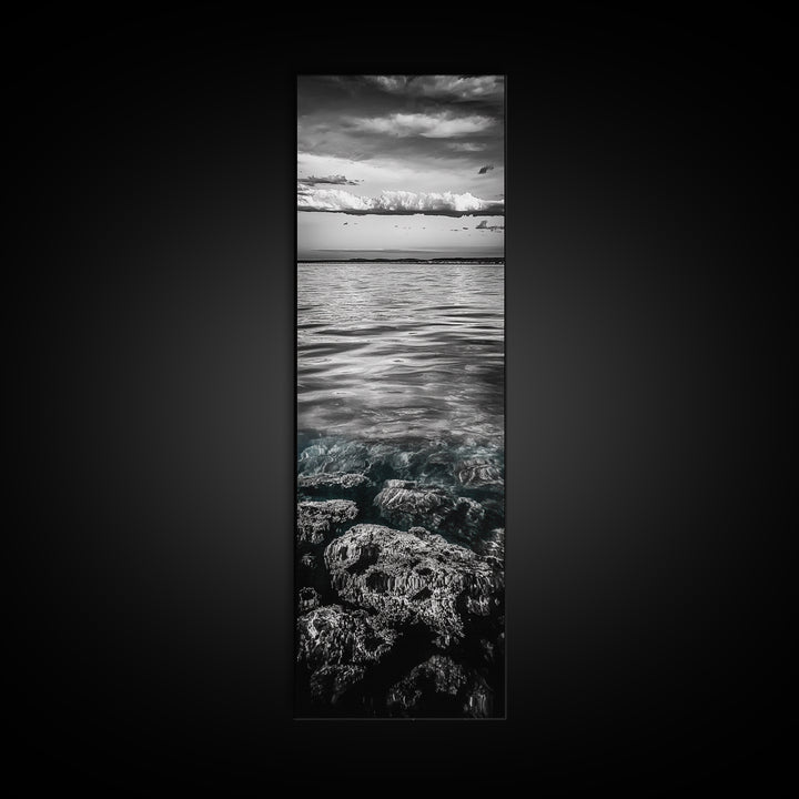 Ocean Depths, Coastal Art, Black and White Photography, Canvas Print, Beach Wall Art, Nautical Decor, Ocean Print, Modern Home Decor