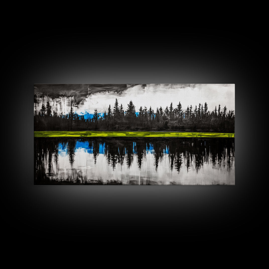 Lake Reflection, Forest Landscape, Tranquil Wall Art, Canvas Print, Nature Lover Gift, Bedroom Wall Art, Zen Home Decor