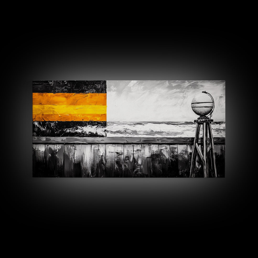 Buoy, Nautical, Ocean, Abstract, Framed Canvas Print, Coastal Decor, Beach House Wall Art, Minimalist Art, Modern Abstract Painting