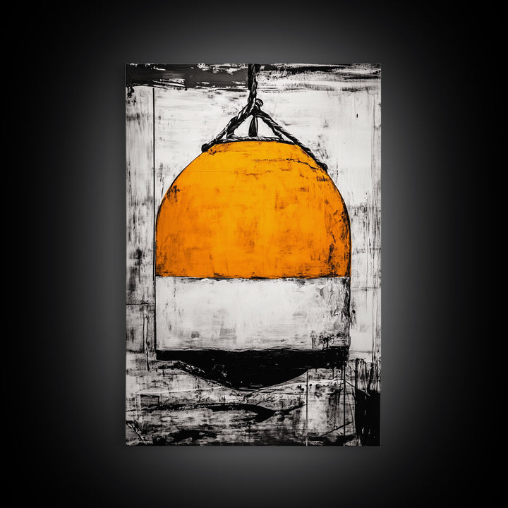 Nautical, Lobster Buoy, Coastal Wall Art, Canvas Print, Maritime Decor, Beach House Art, Ocean Aesthetic, Rustic Nautical Home