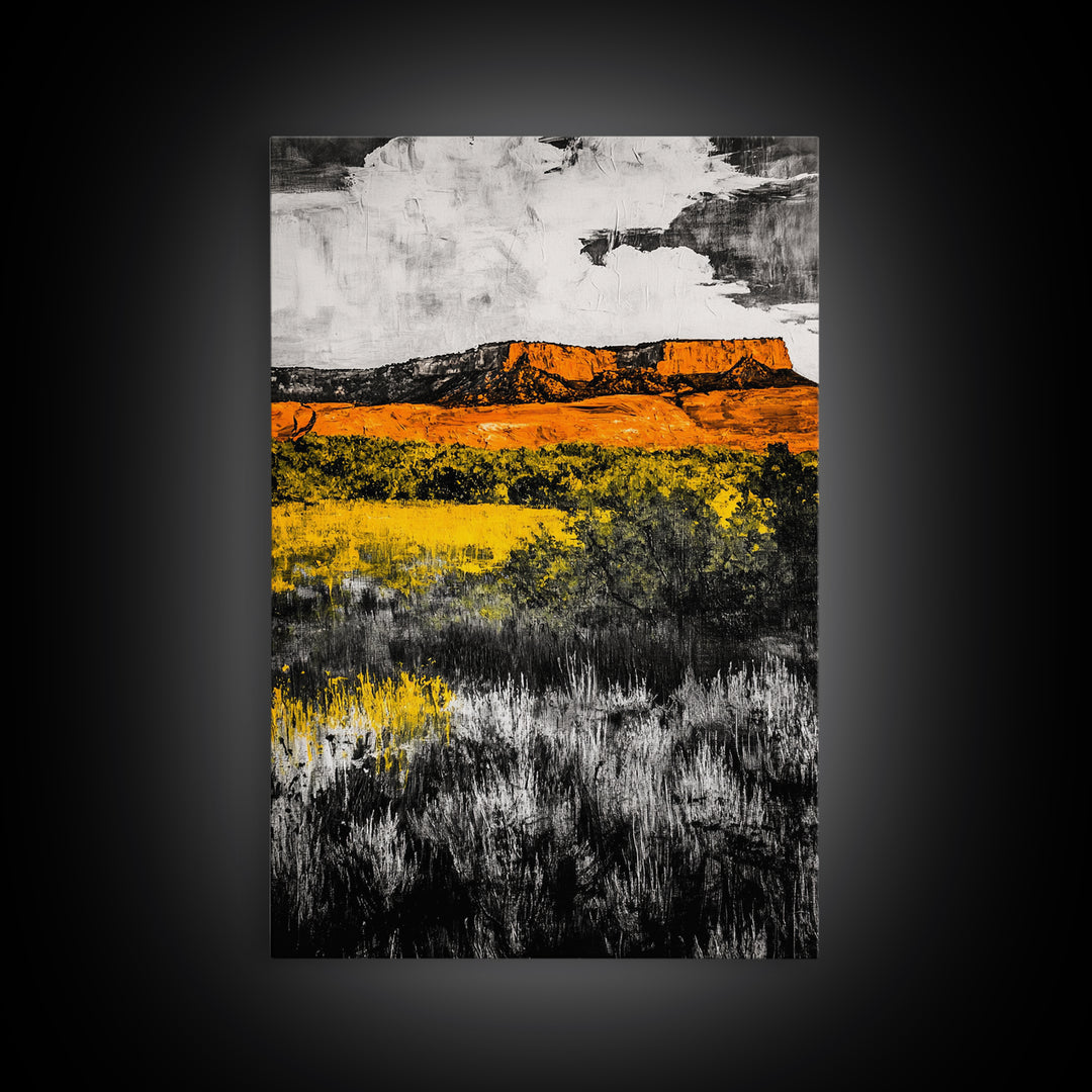 Desert, Canyon Landscape, Western Wall Art, Canvas Print, Rustic Home, Earthy Tones, Living Room Decor, Southwest Aesthetic