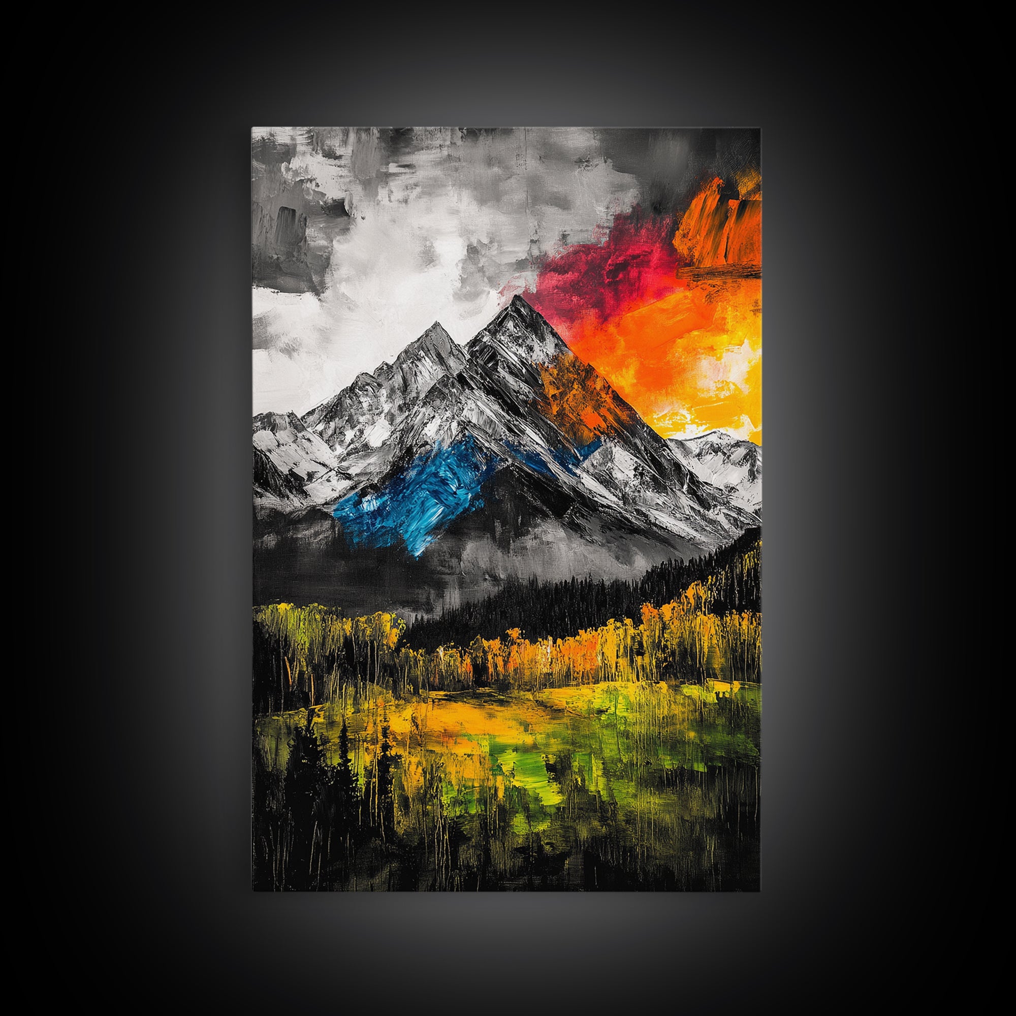 Abstract Ocean, Blue Waves, Coastal Art, Canvas Print, Beach Wall Decor, Modern Seascape, Minimalist Painting, Living Room Art