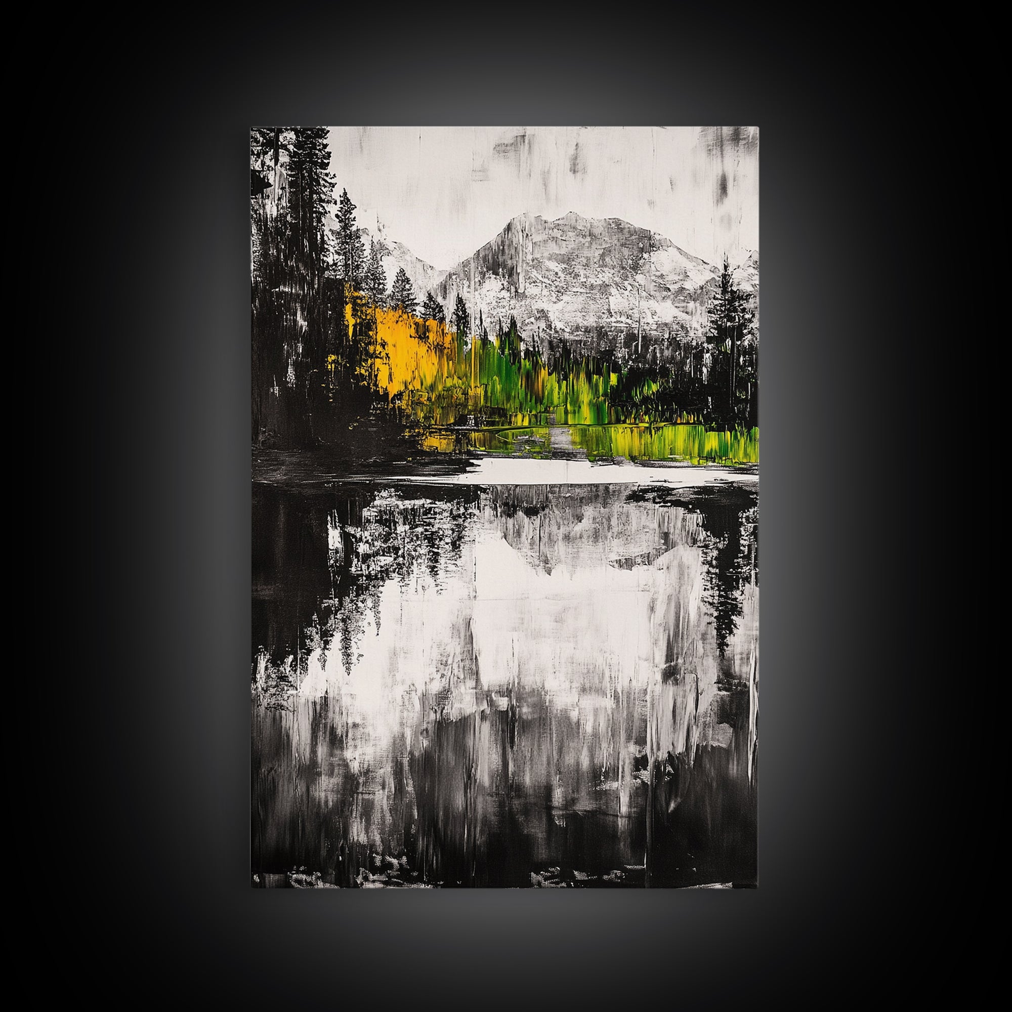 Black and White, Ocean Waves, Modern Coastal Art, Canvas Print, Minimalist Wall Art, Contemporary Painting, Bedroom Wall Decor