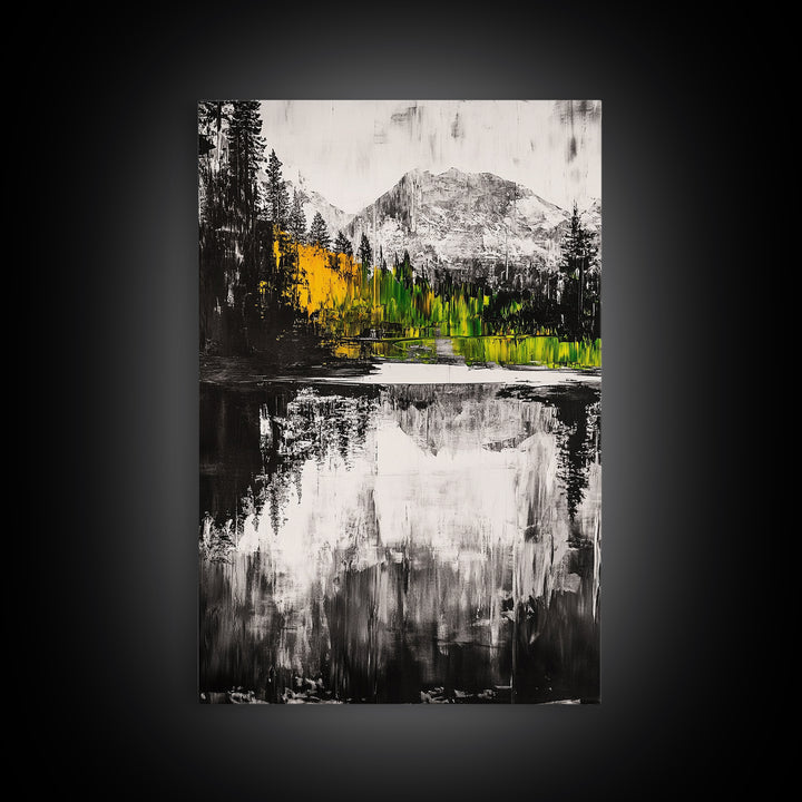 Black and White, Ocean Waves, Modern Coastal Art, Canvas Print, Minimalist Wall Art, Contemporary Painting, Bedroom Wall Decor