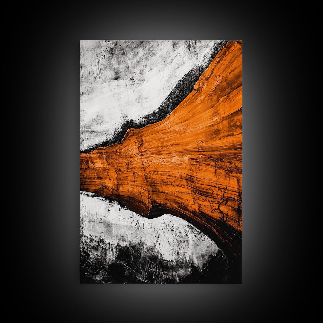 Desert Abstract, Earthy Canvas Print, Warm Toned Art, Southwest Wall Decor, Modern Boho Painting, Minimalist Home Artwork